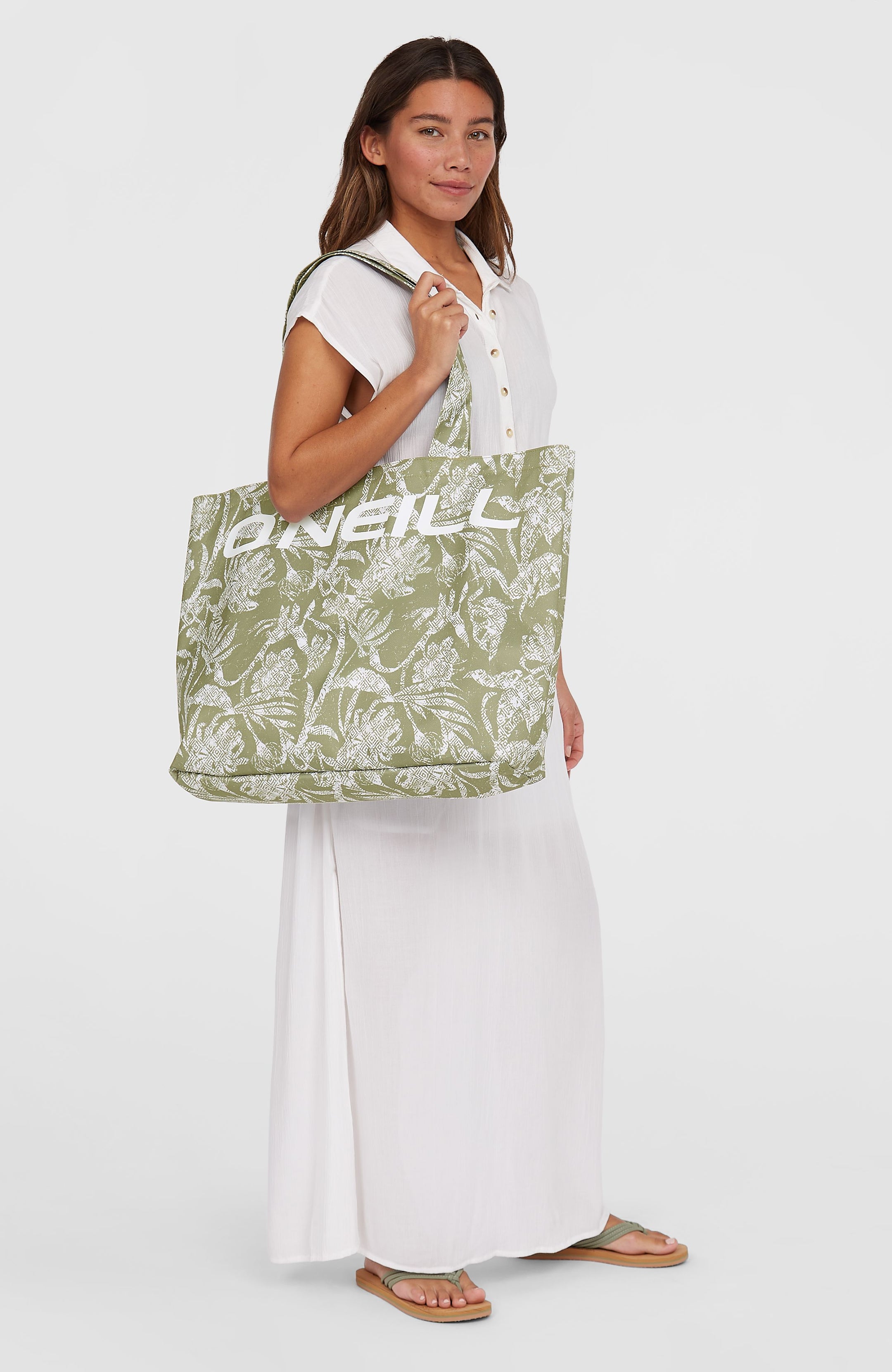 O'Neill Coastal Print Tote - Green Textured Jungle