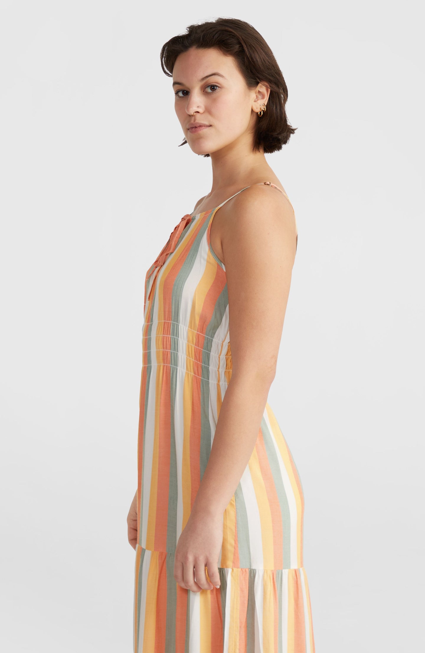 Quorra Maxi Dress - Orange Multistripe