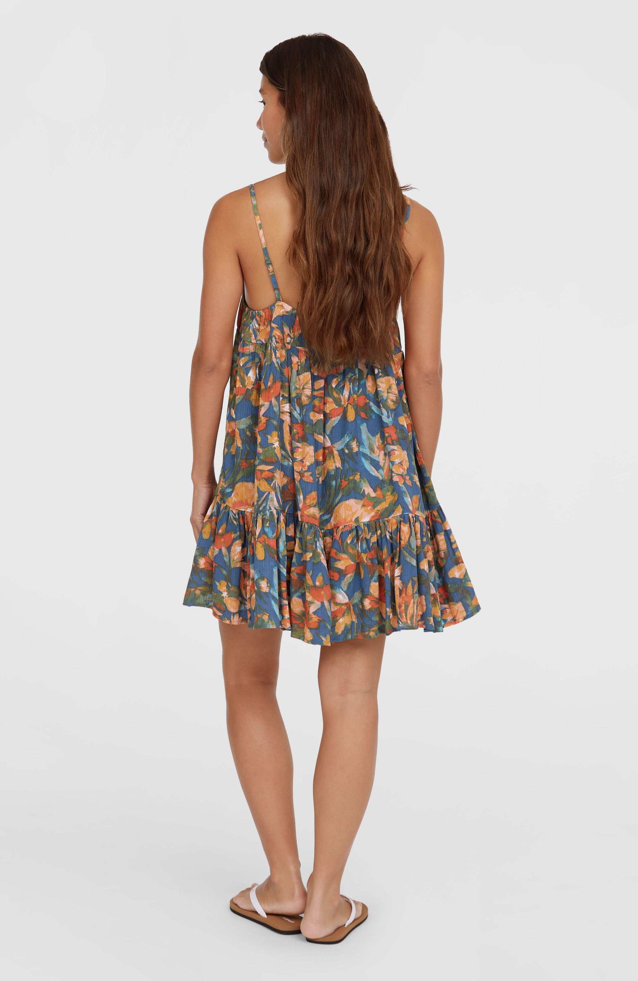 Rilee Short Dress - Blue Painted Tropics