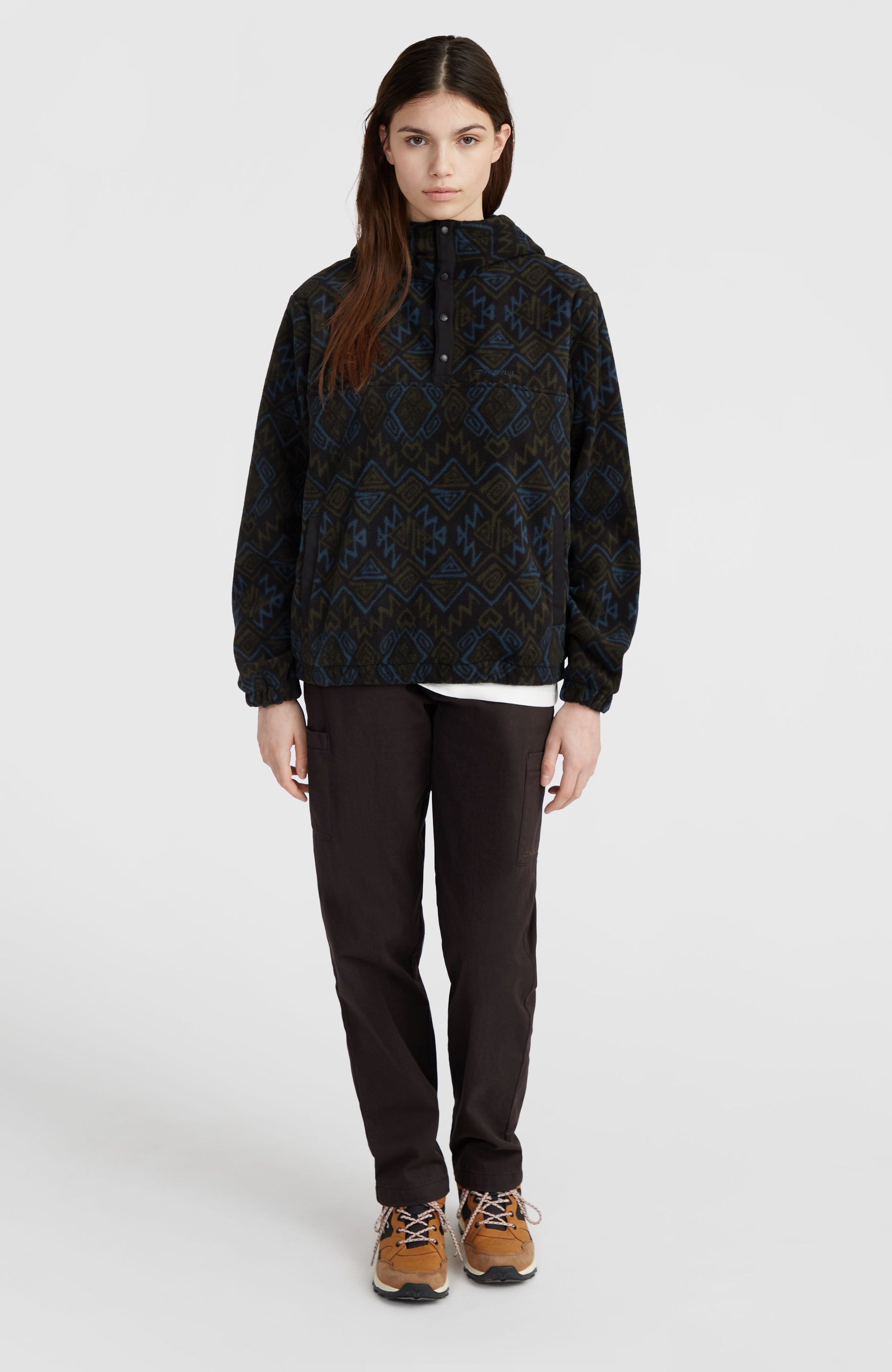 O'Neill Superfleece Hz Hoodie - Black Retro Ikat