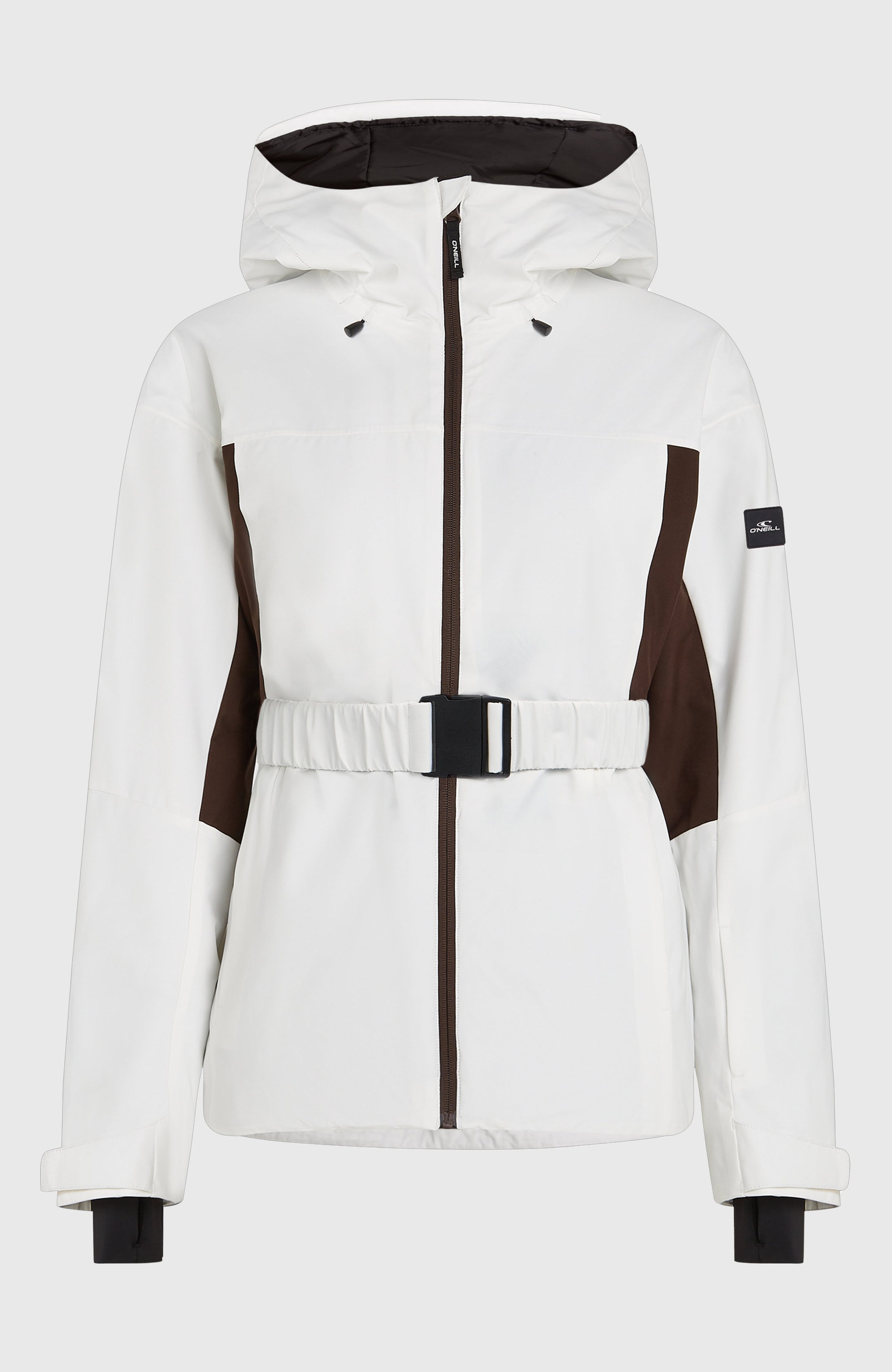 Fwc'Cruz Hybrid Belted Snow Jacket - Snow White Colour Block