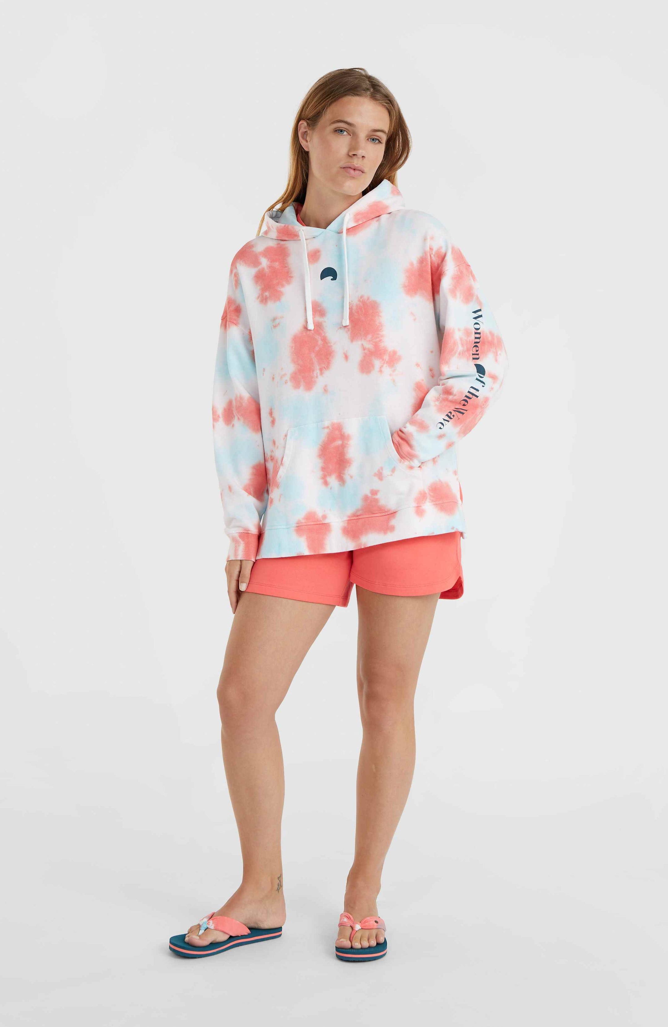 Wow Hoodie - Pink Ice Cube Tie Dye