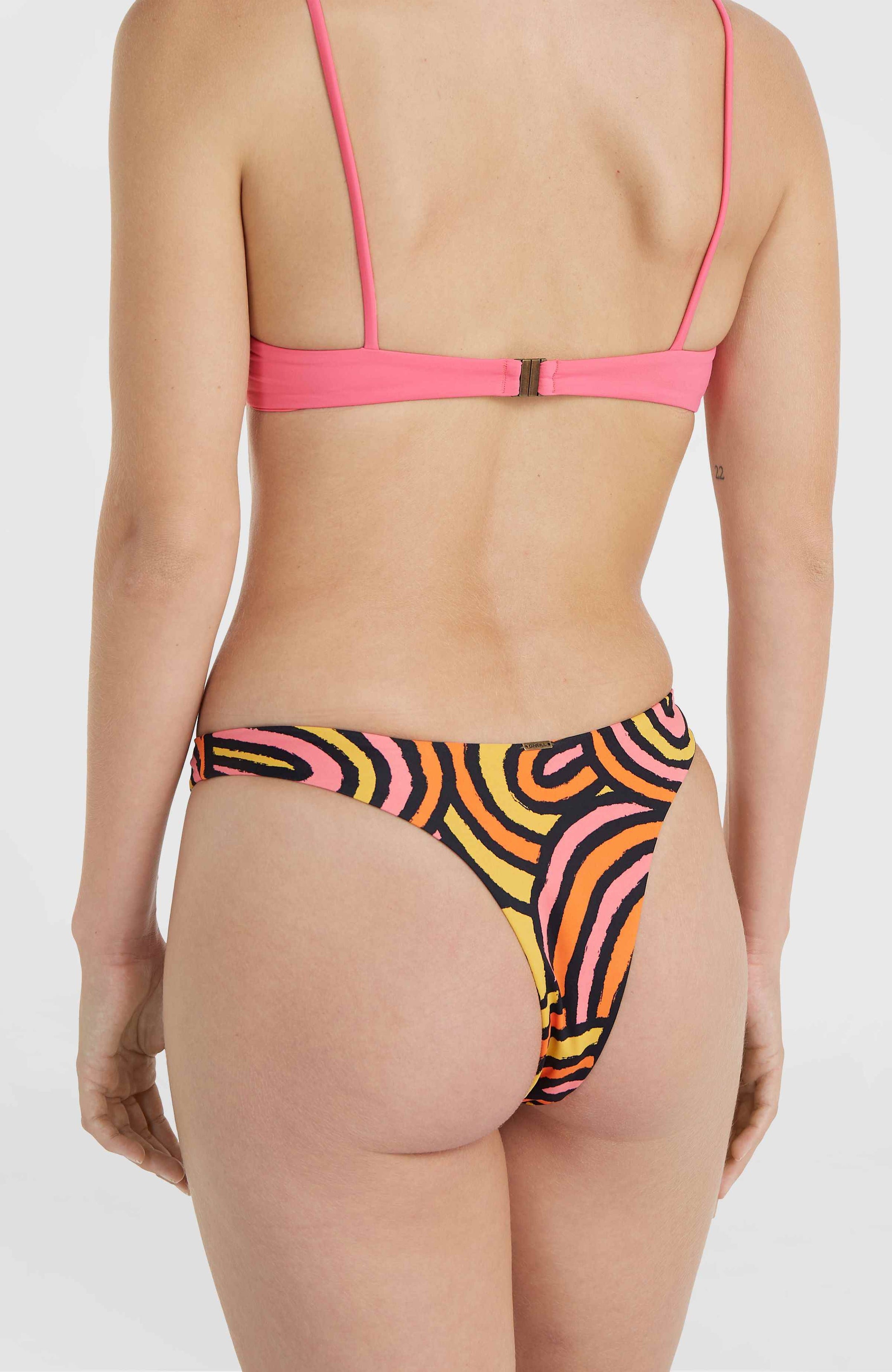 Skye Bikini Bottom - Orange Rainbow Stripe