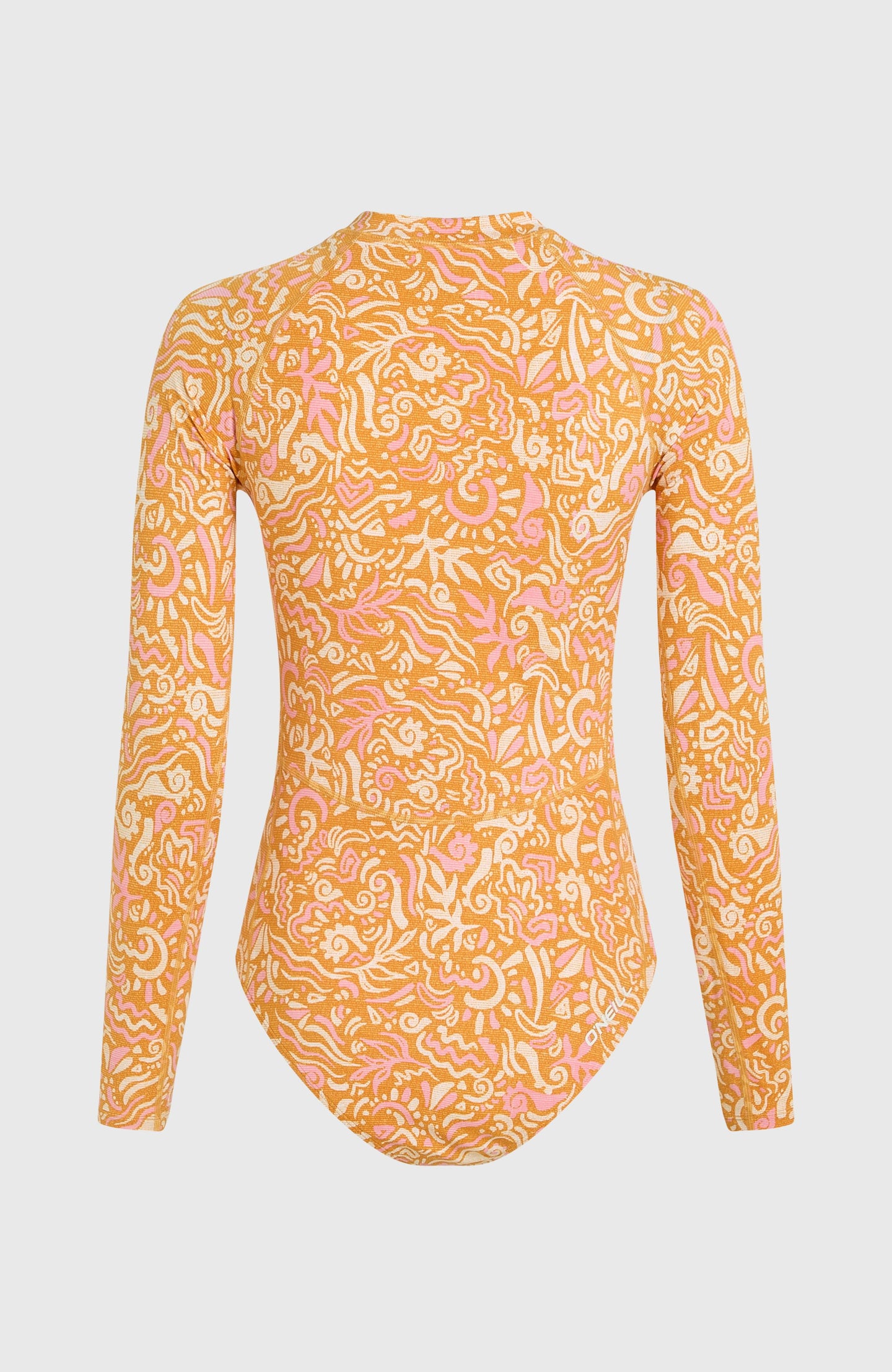 Women Of The Wave L/Slv Surf Suit - Orange Abstract Wave