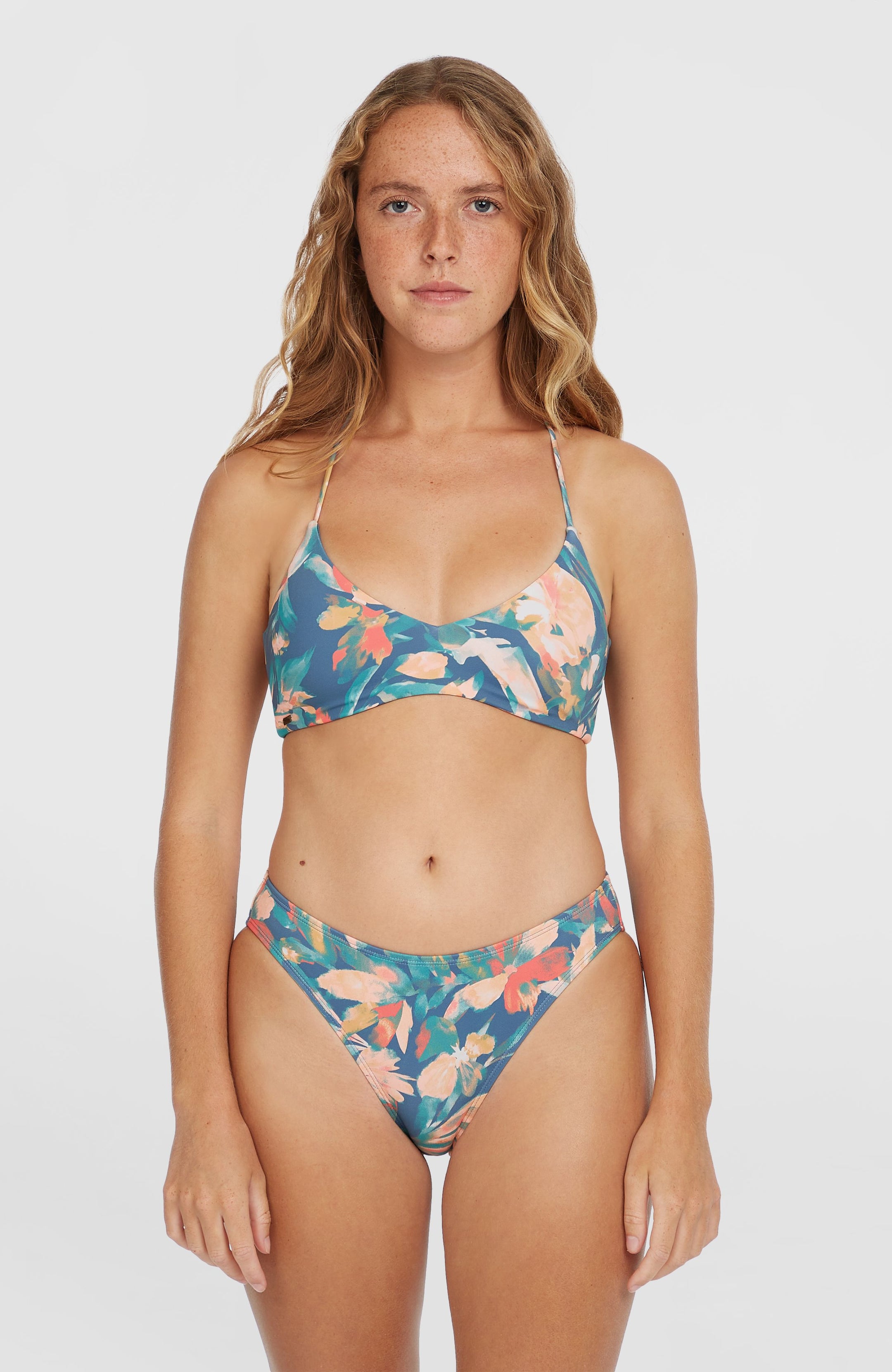 Huntington Bralette Top - Blue Painted Tropics
