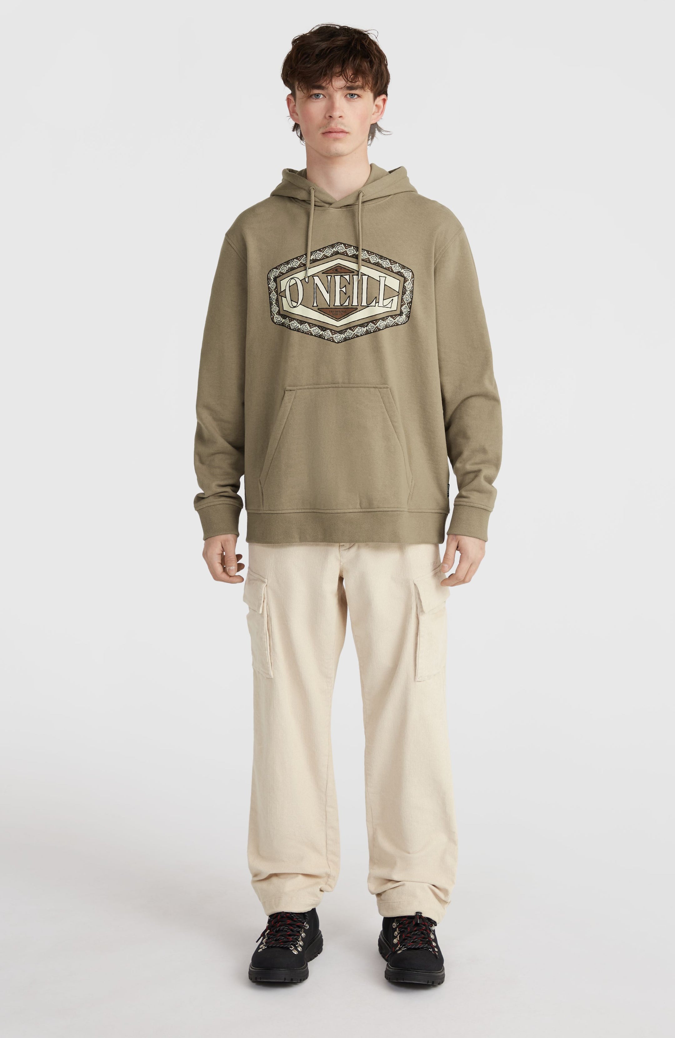 O'Neill Front Print Hoodie - Concrete