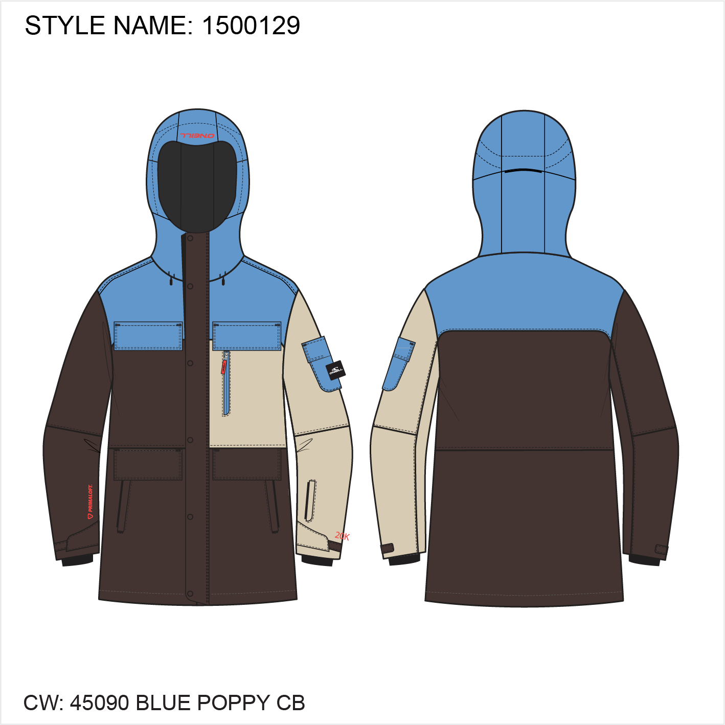 Fwc'Peak Pro Snow Jacket - Blue Poppy Colour Block