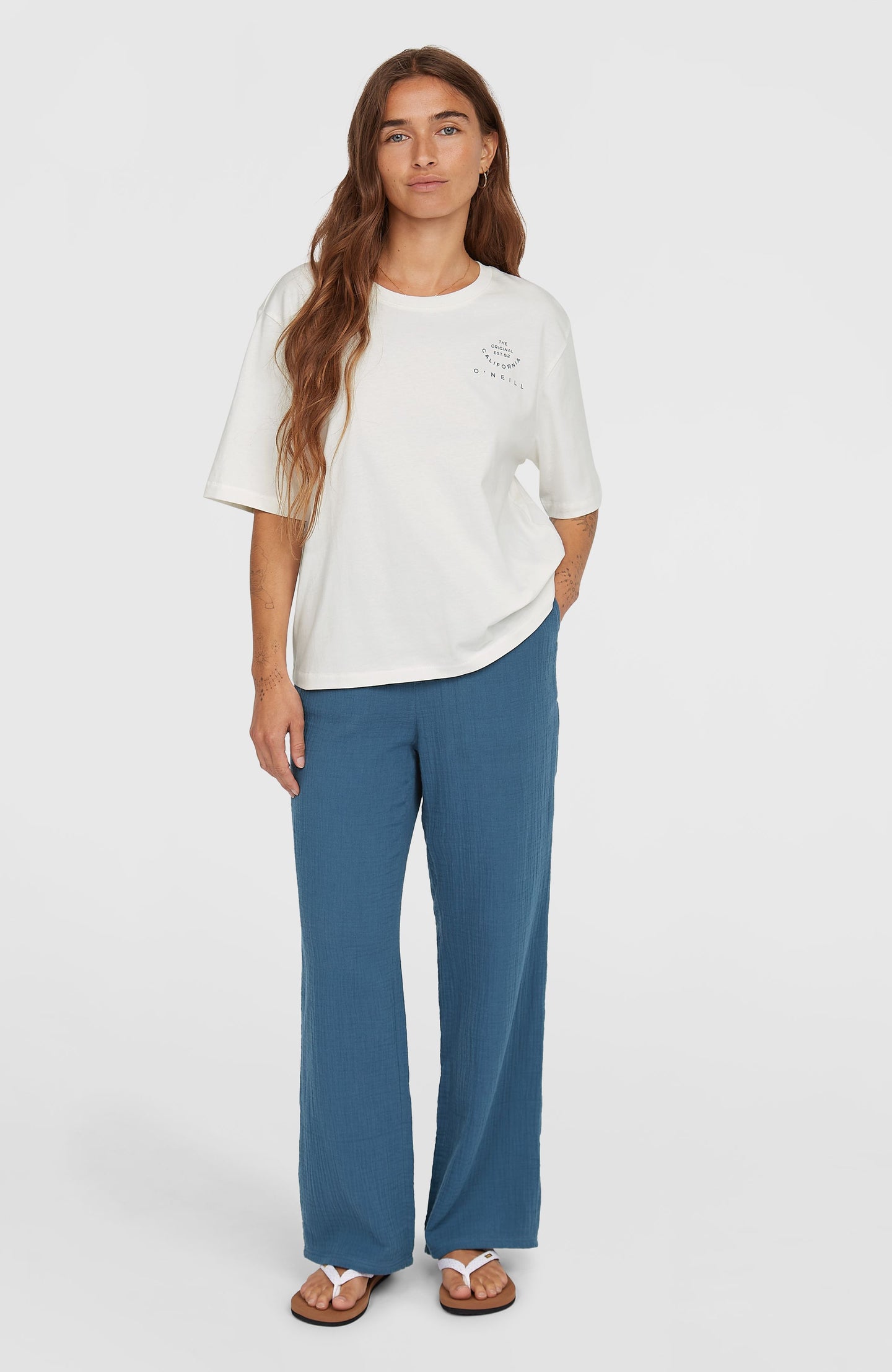 Summer Musthaves Back Print T-Shirt - Snow White