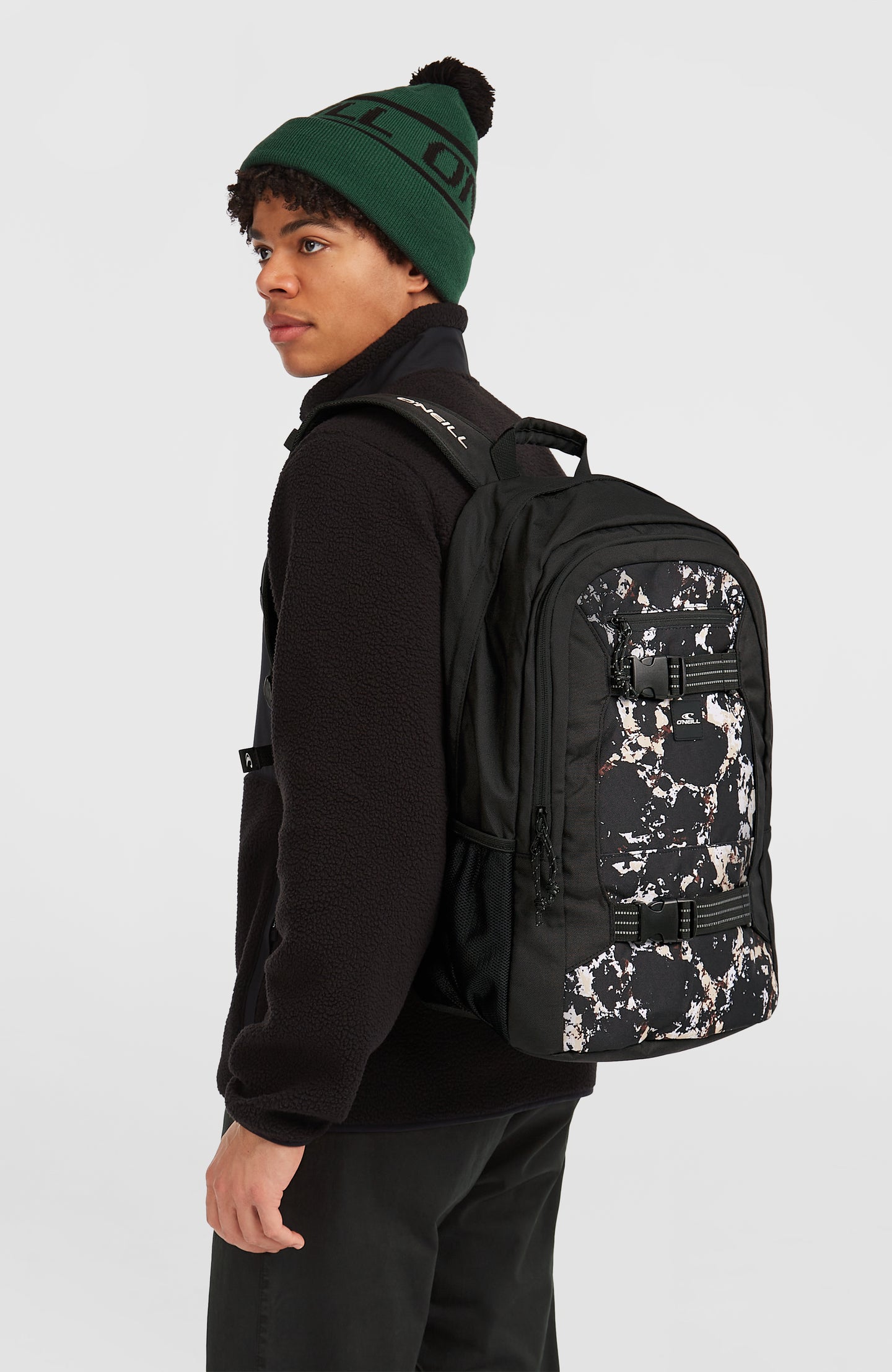 Boarder Backpack - Black/Beige Quarry