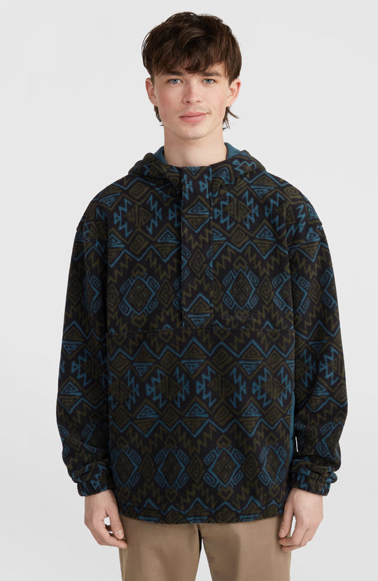 O'Neill Superfleece Hz Hoodie - Black Retro Ikat