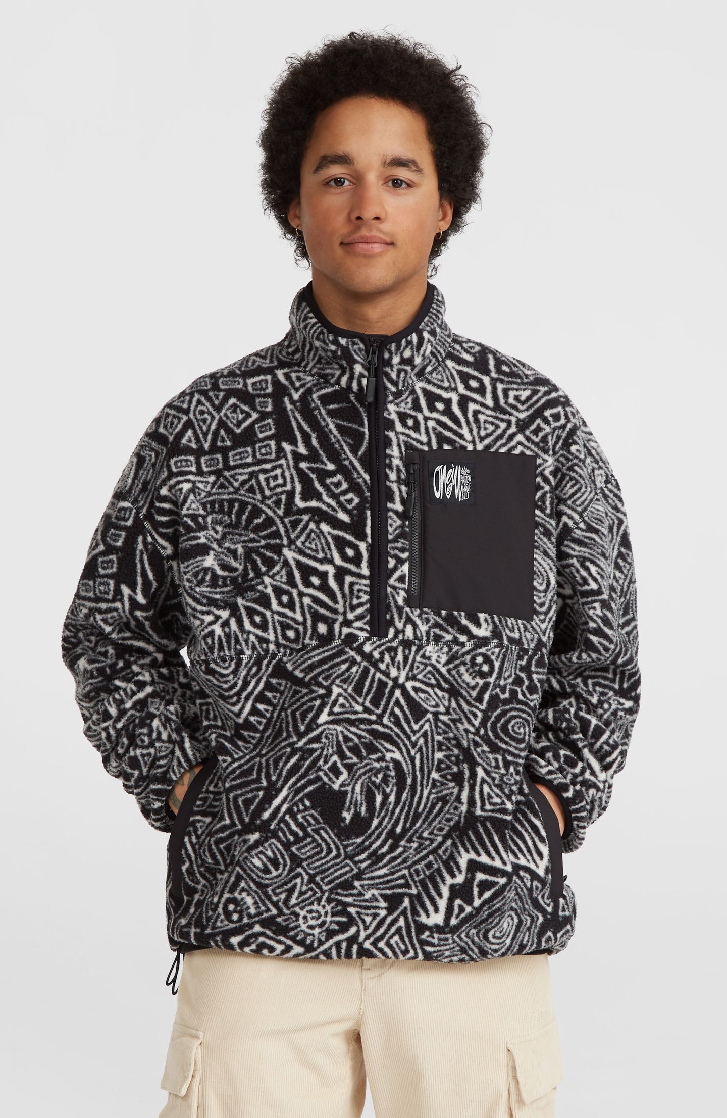 Surf Heroes High Pile Hz Fleece - White/Black Sketcheritage