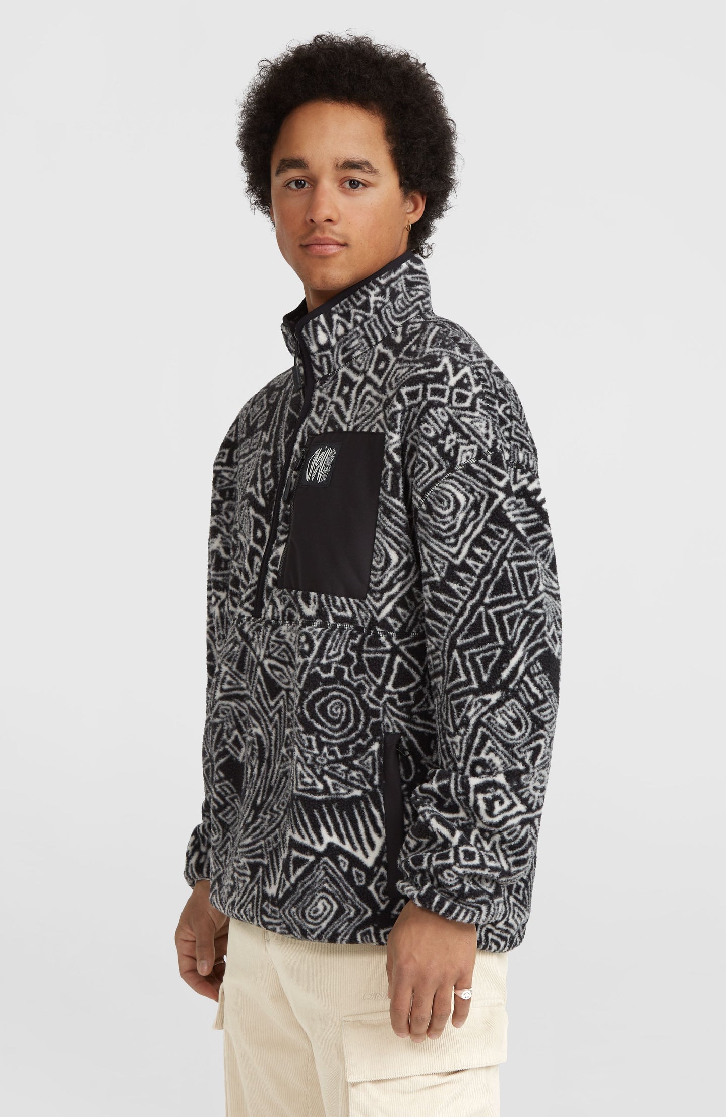 Surf Heroes High Pile Hz Fleece - White/Black Sketcheritage