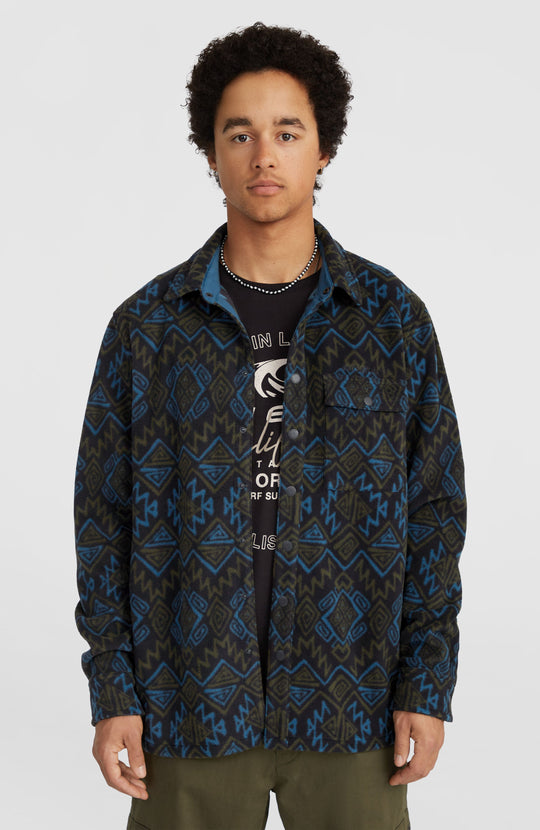 O'Neill Superfleece Shirt - Black Retro Ikat