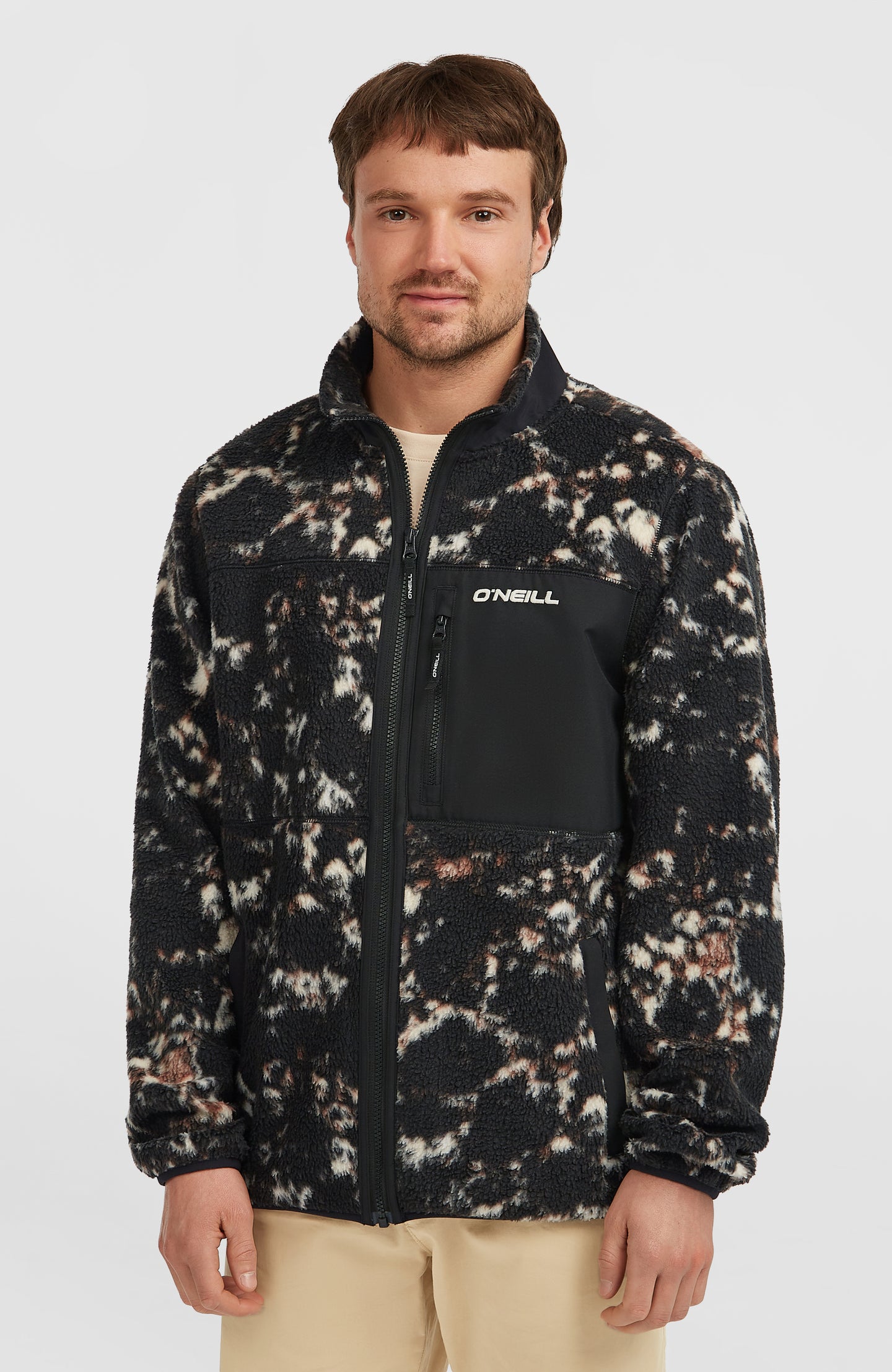 O'Neill Must-Have High Pile Fz Fleece - Black/Beige Quarry