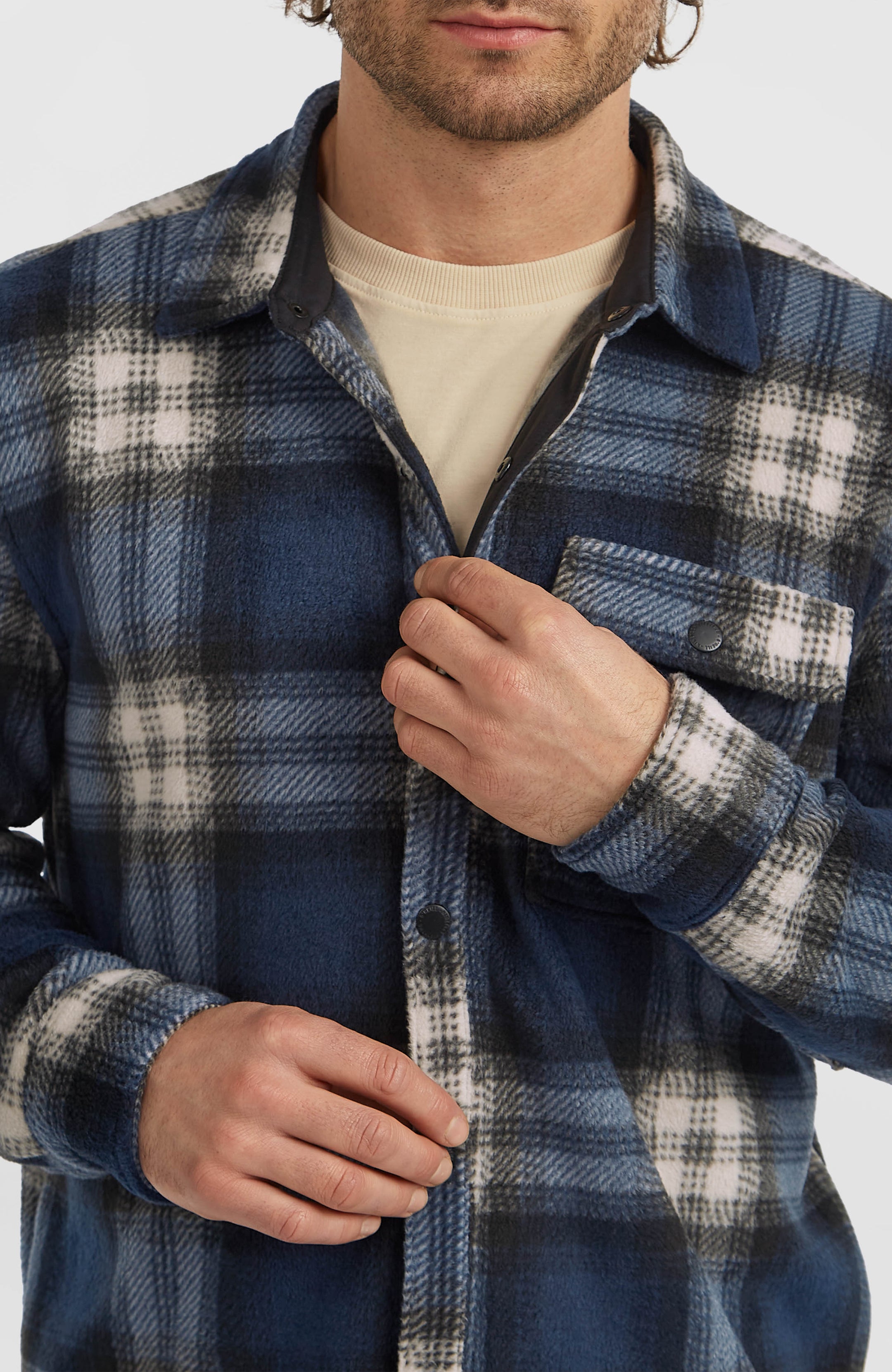 O'Riginals Superfleece Shirt - Mozart Blue Check