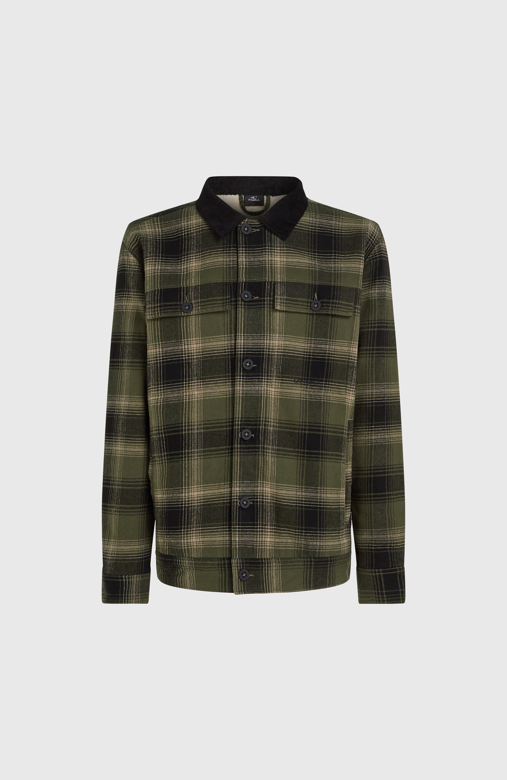 O'Neill Fleece Lined Jacket - Green Check Small