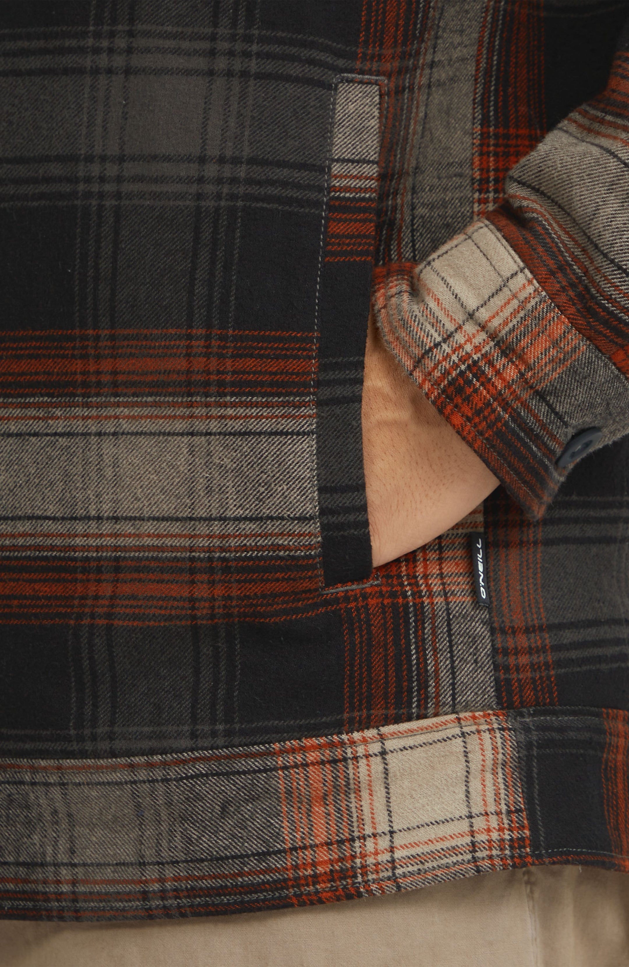 O'Neill Fleece Lined Jacket - Grey Check Small