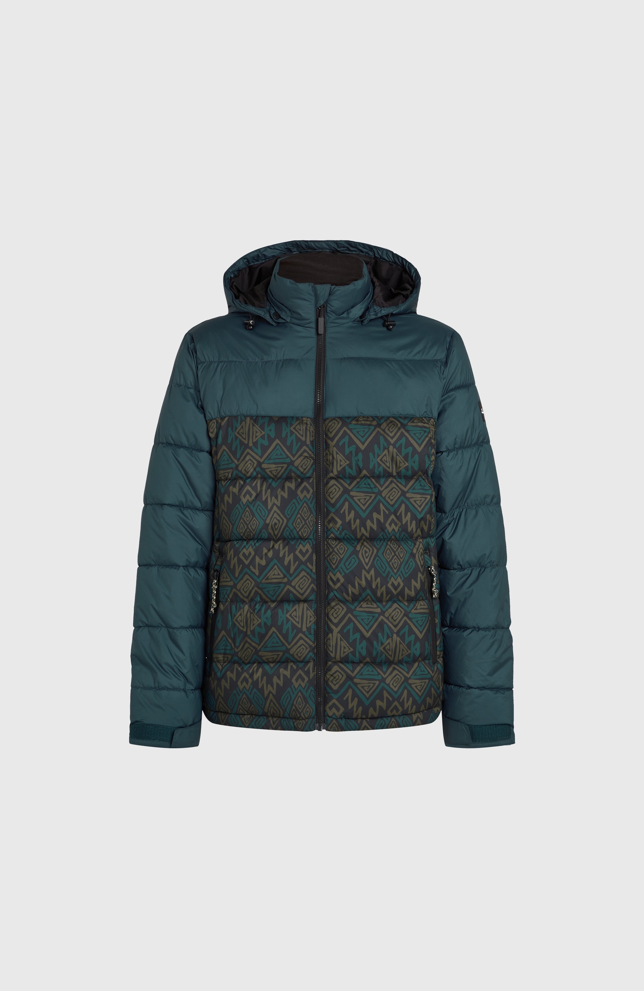 O'Riginals Puffer Jacket - Black Retro Ikat