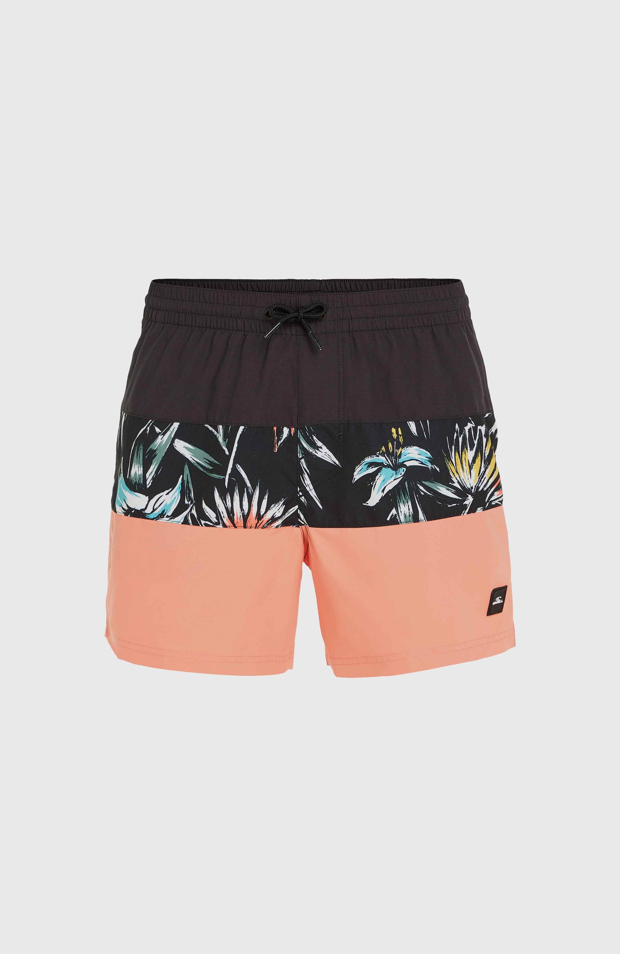 Mix & Match Cali Block 15'' Swim Shorts - Black Tropicana