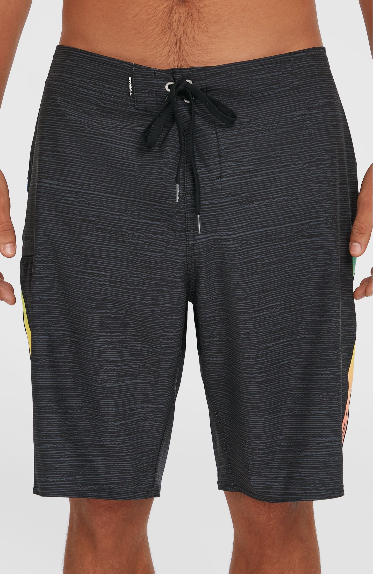 Superfreak 20" Boardshorts - Black Multi Colour Panel