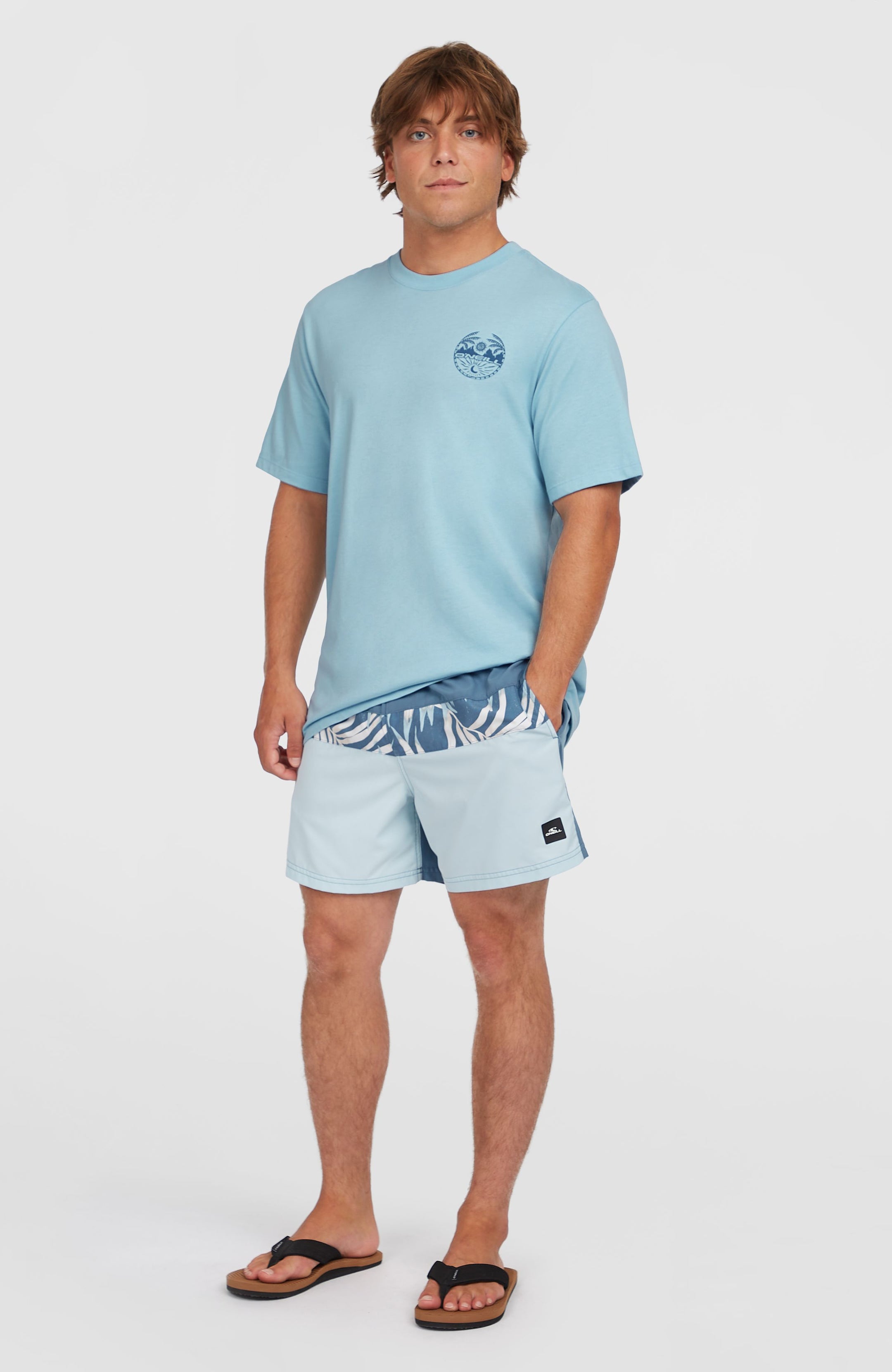O'Neill Cali Block 15'' Swimshorts - Blue Dipped Leaves
