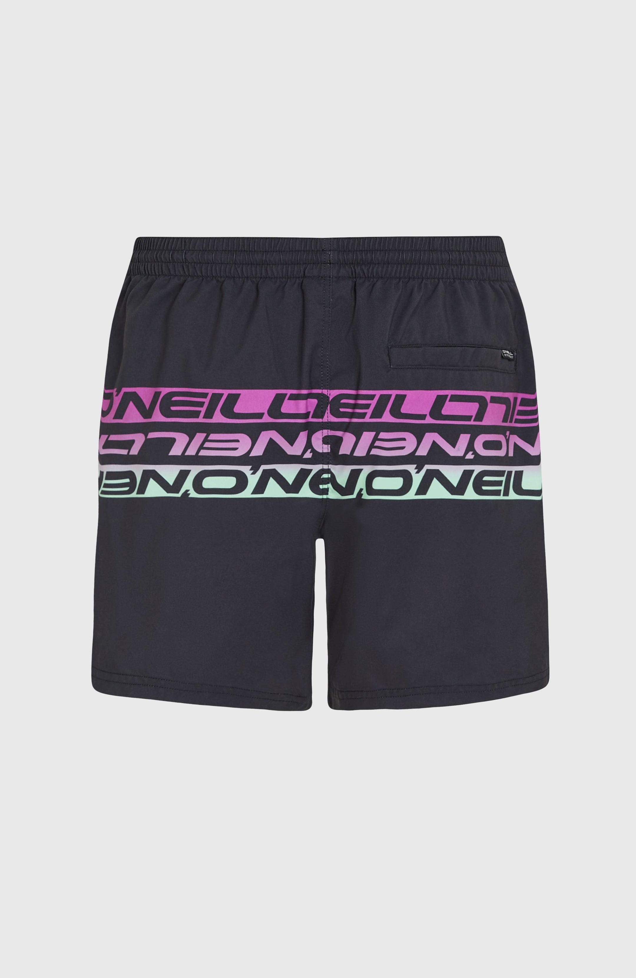 O'Neill Cali Stripe 16'' Swimshorts - Black/Purple Upside Down Clean