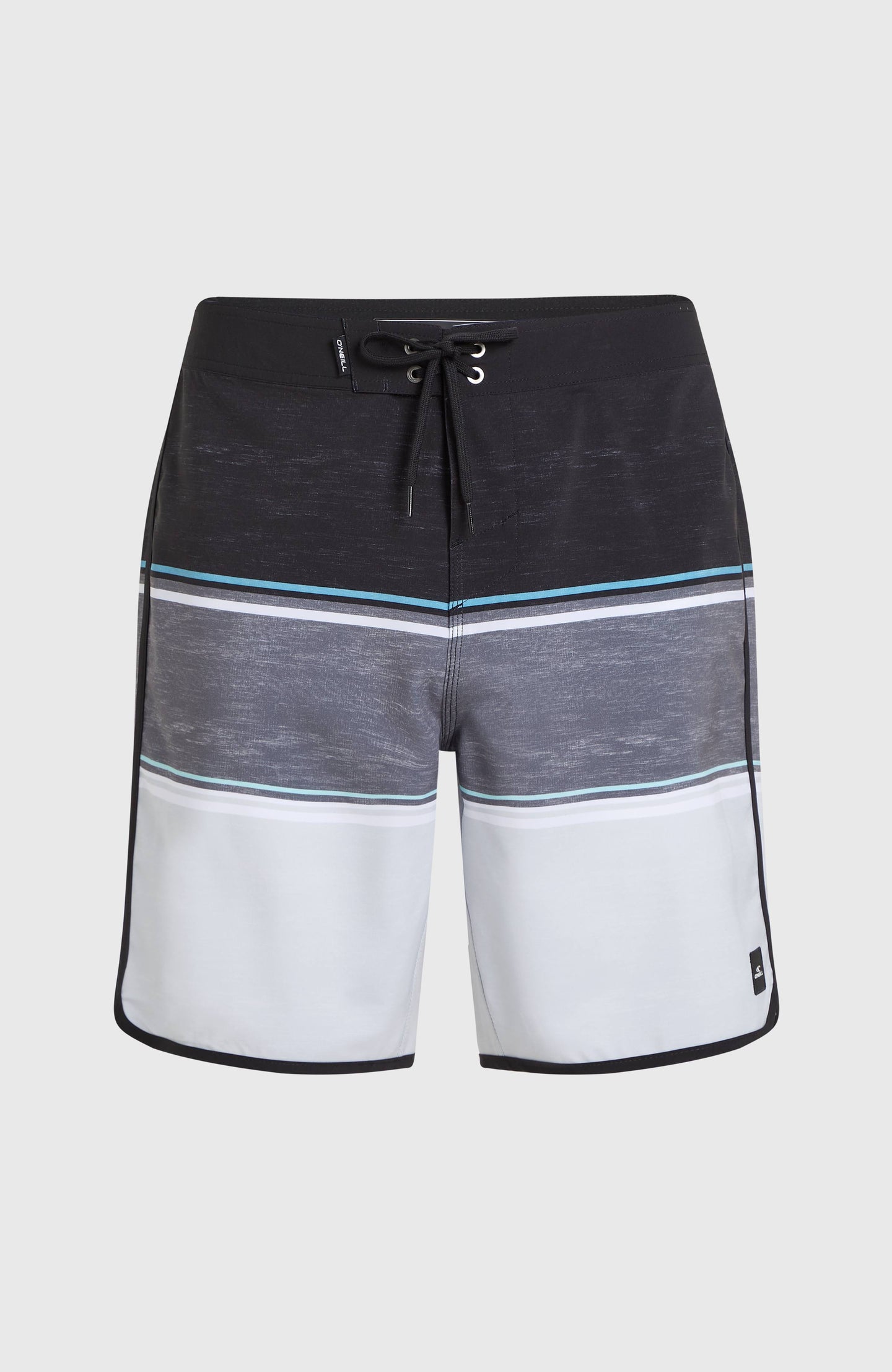 Lennox Scallop 19" Boardshorts - Black Out Colour Block