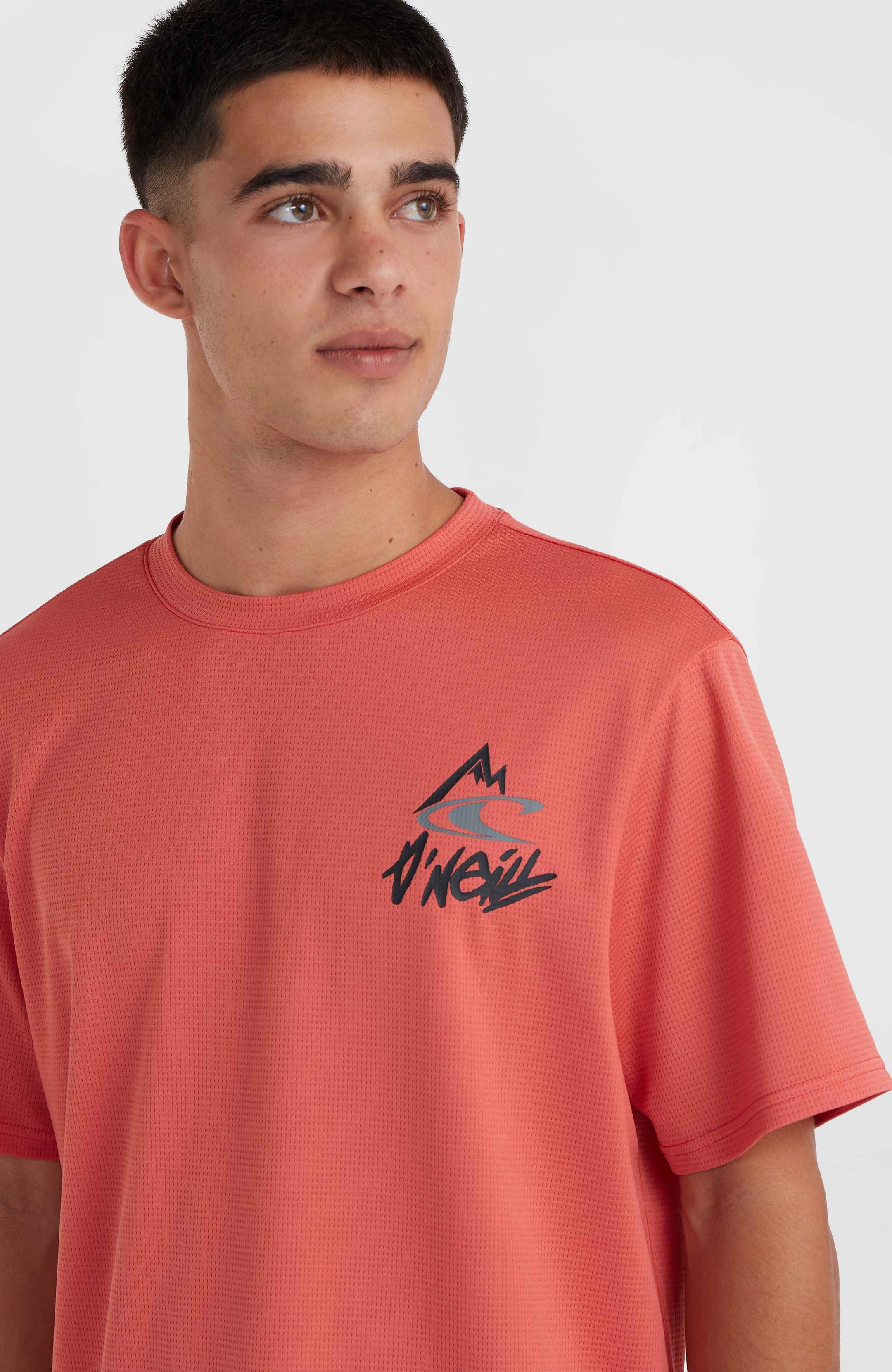 O’Neill Hybrid Logo Polygiene T-Shirt - Red Orcher