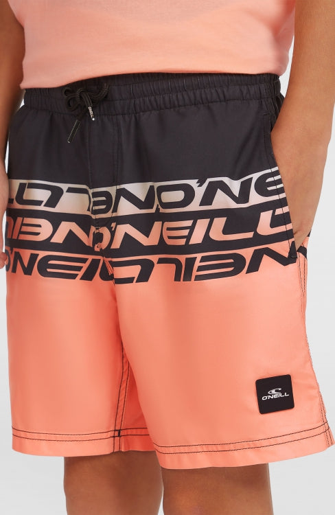 O'Neill Cali Stripe 14" Swimshorts - Coral Upside Down