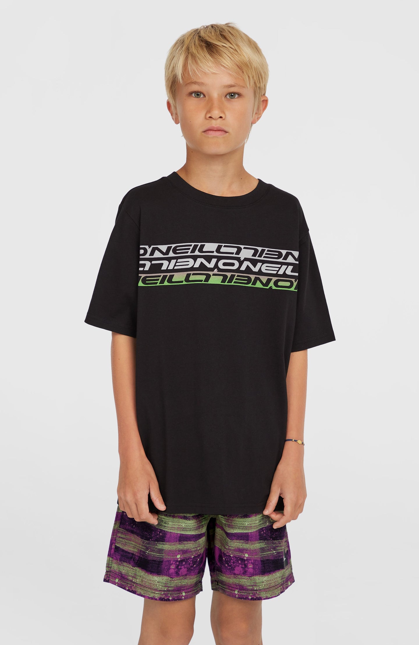 O'Neill Cali Gradient 14" Swimshorts - Black Melted Stripe Boys