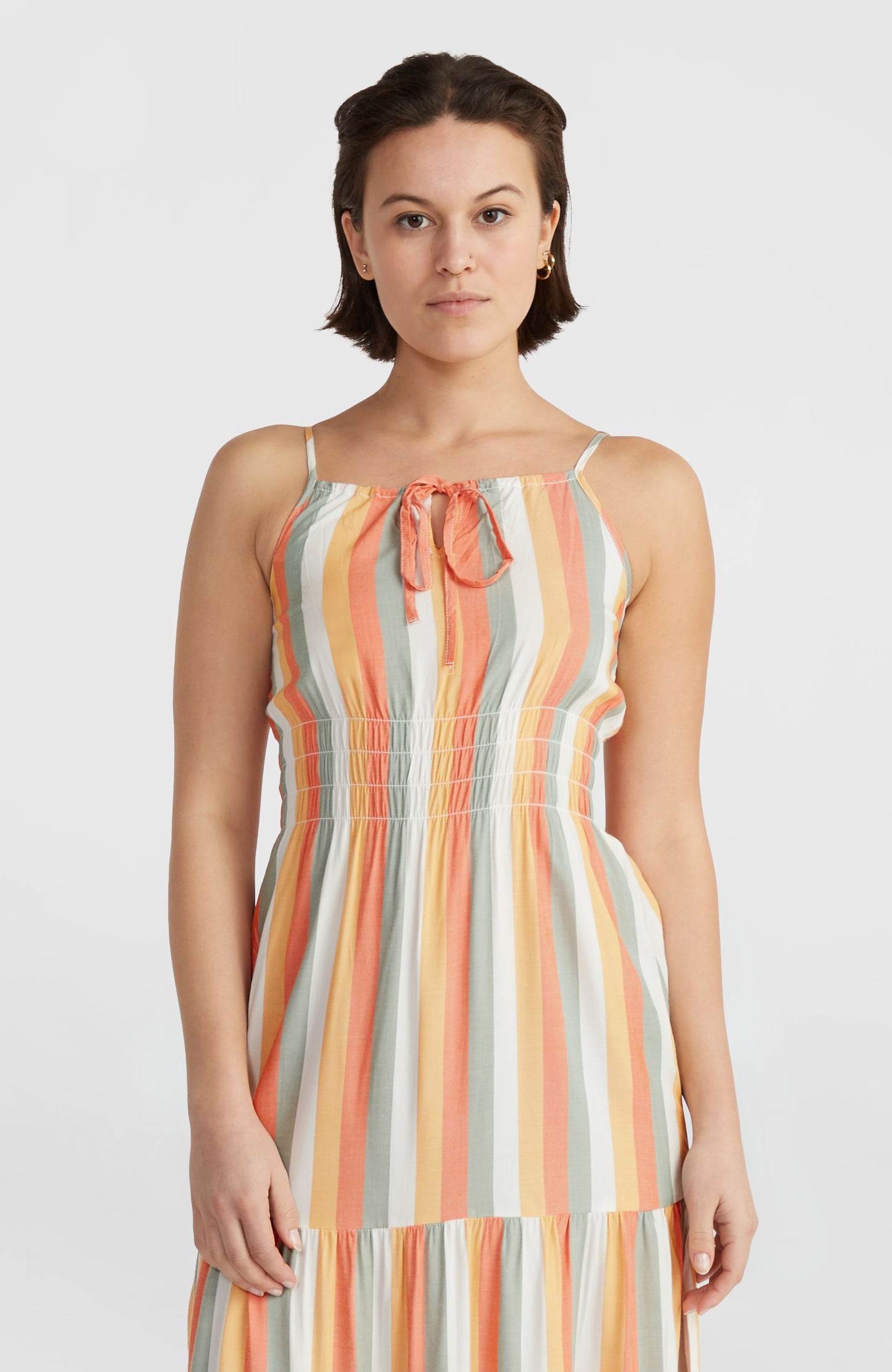 Quorra Maxi Dress - Orange Multistripe