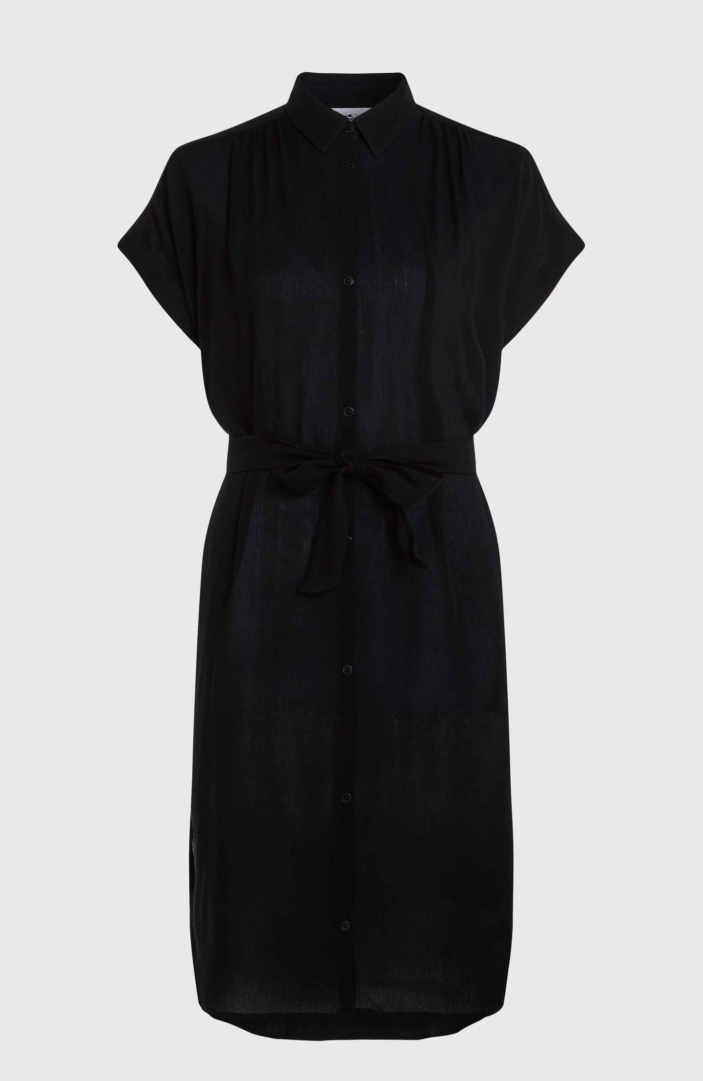 Cali Beach Shirt Dress - Black Out