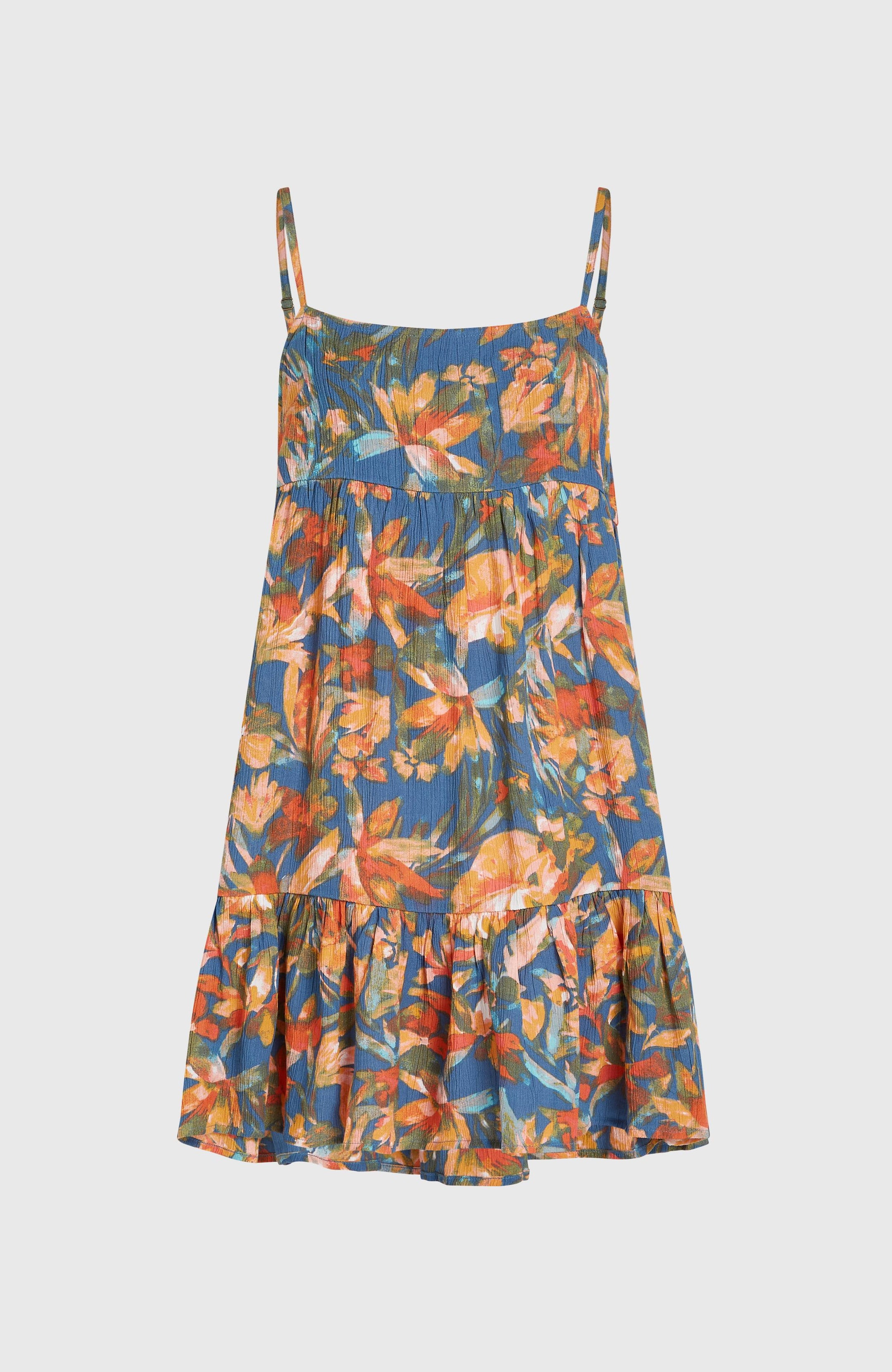 Rilee Short Dress - Blue Painted Tropics