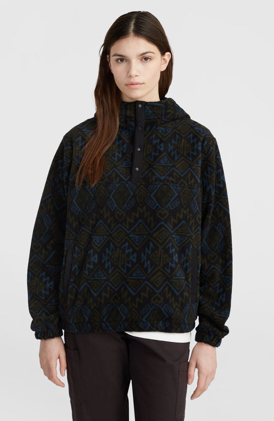 O'Neill Superfleece Hz Hoodie - Black Retro Ikat