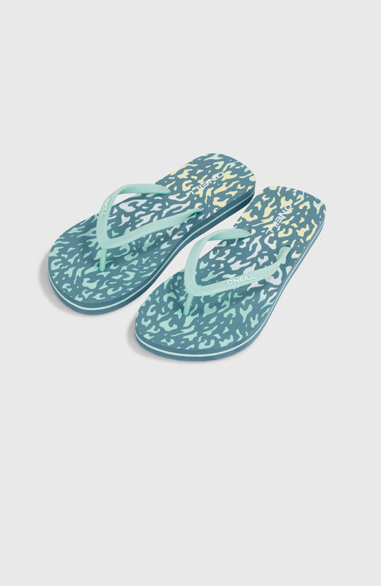 Profile Graphic Sandals - Yellow Animal Blur