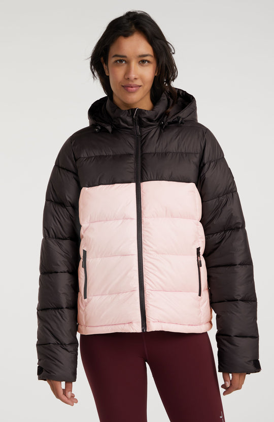 O'Riginals Puffer Jacket - Peach Whip Colour Block