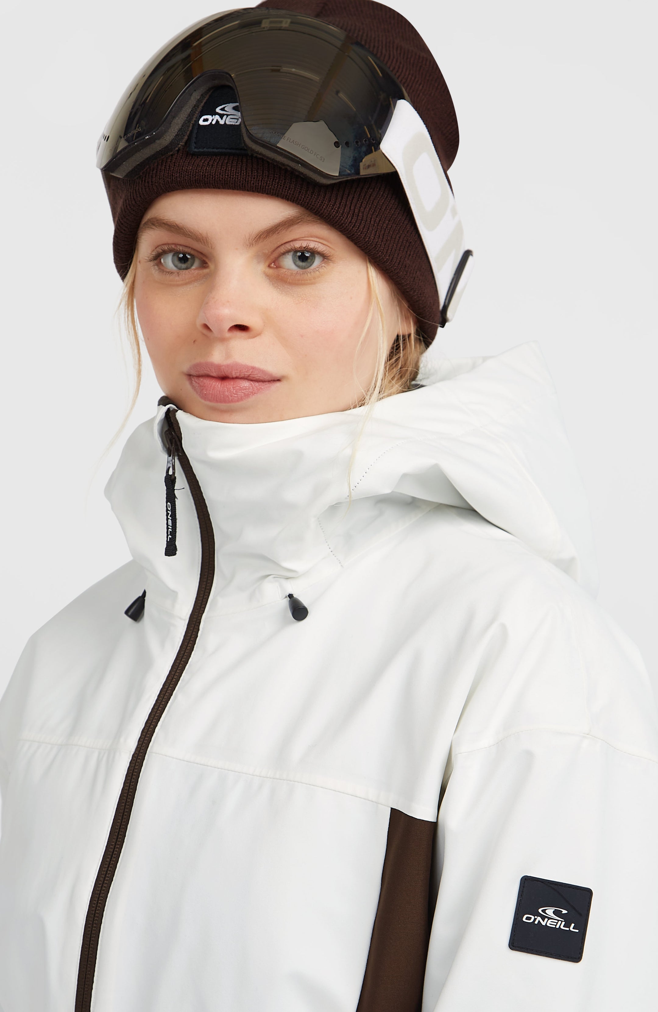 Fwc'Cruz Hybrid Belted Snow Jacket - Snow White Colour Block