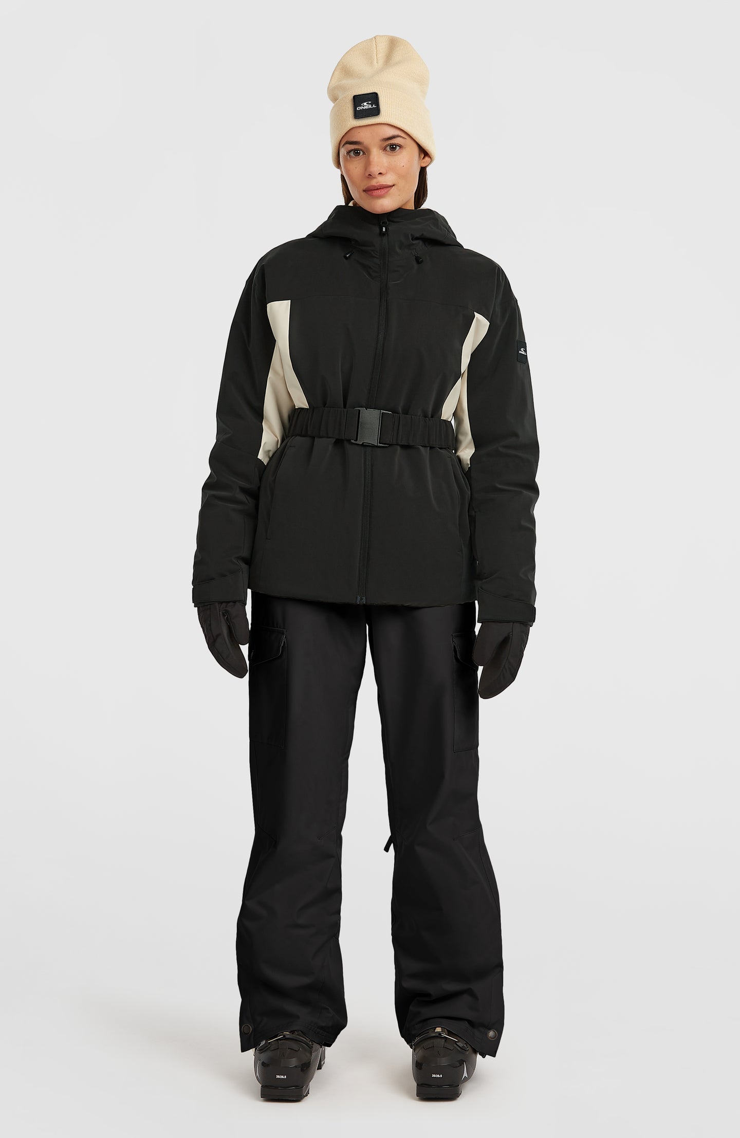 Fwc'Cruz Hybrid Belted Snow Jacket - Black Out Colour Block