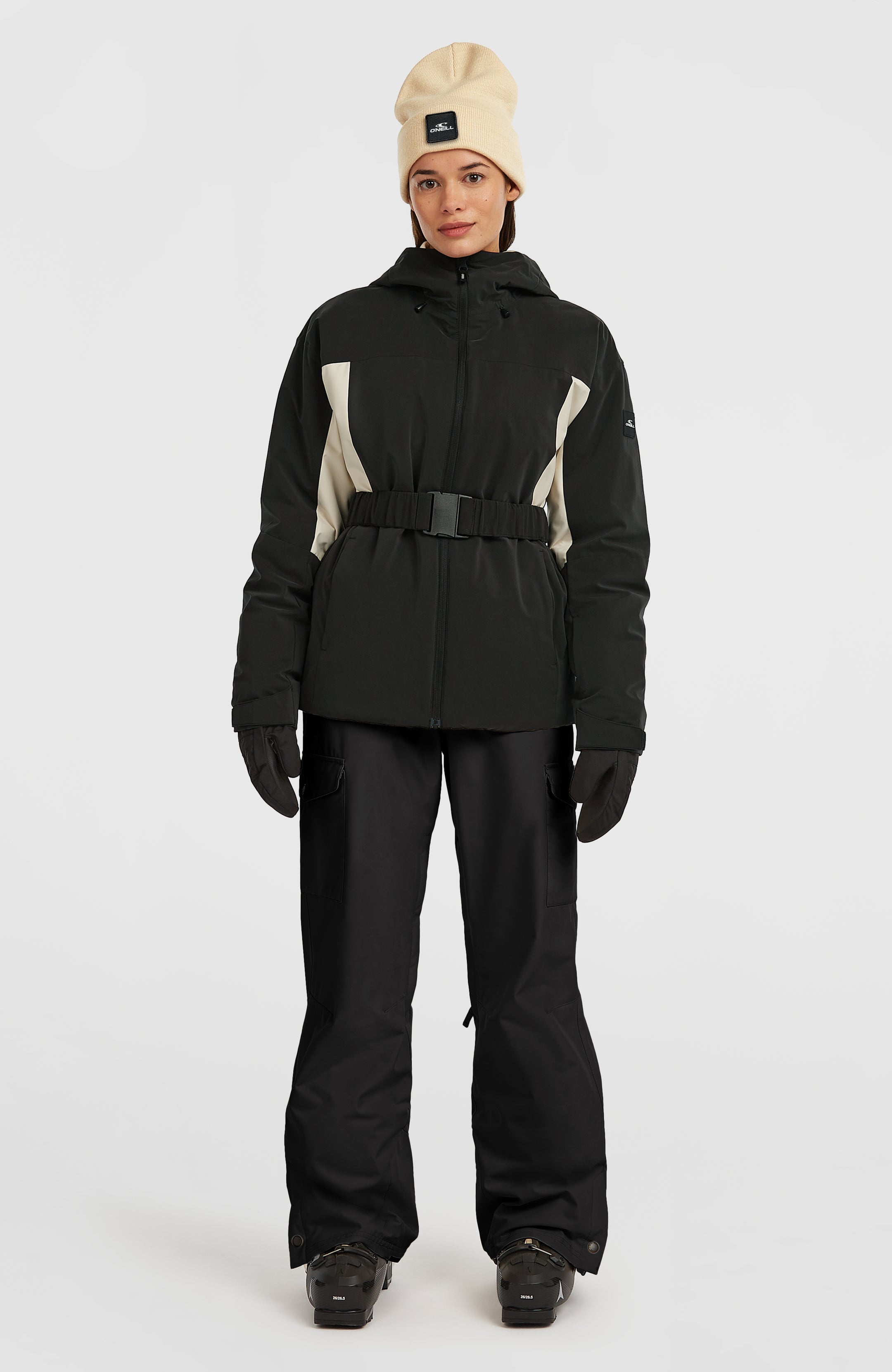 Fwc'Cruz Hybrid Belted Snow Jacket - Black Out Colour Block