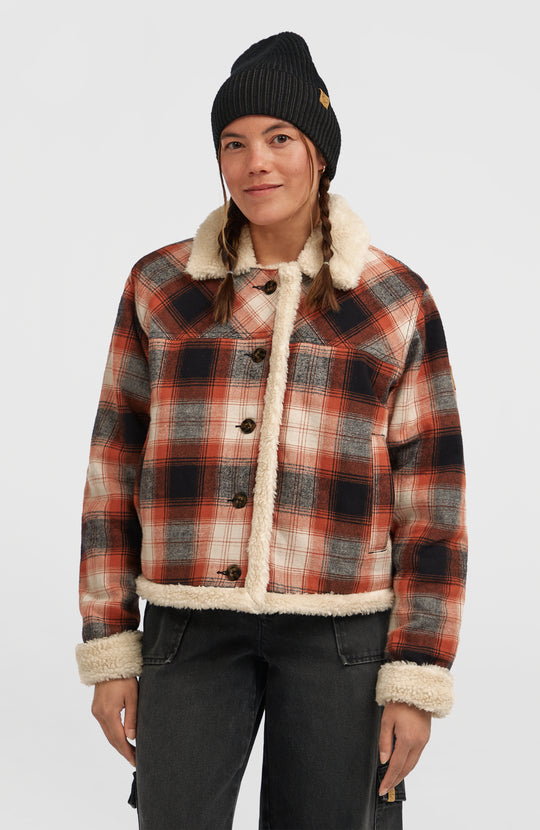 O'Riginals Fleece Lined Jacket - Bonfire Check