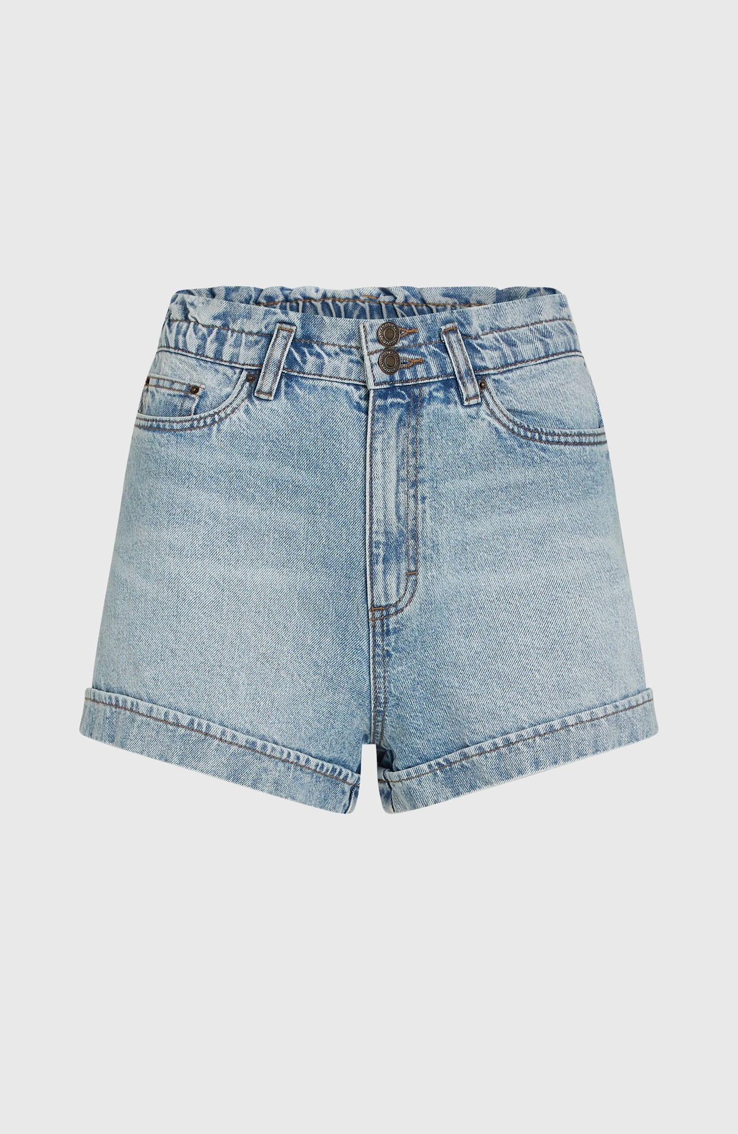 Tasia Paperbag Shorts - Denim Blue