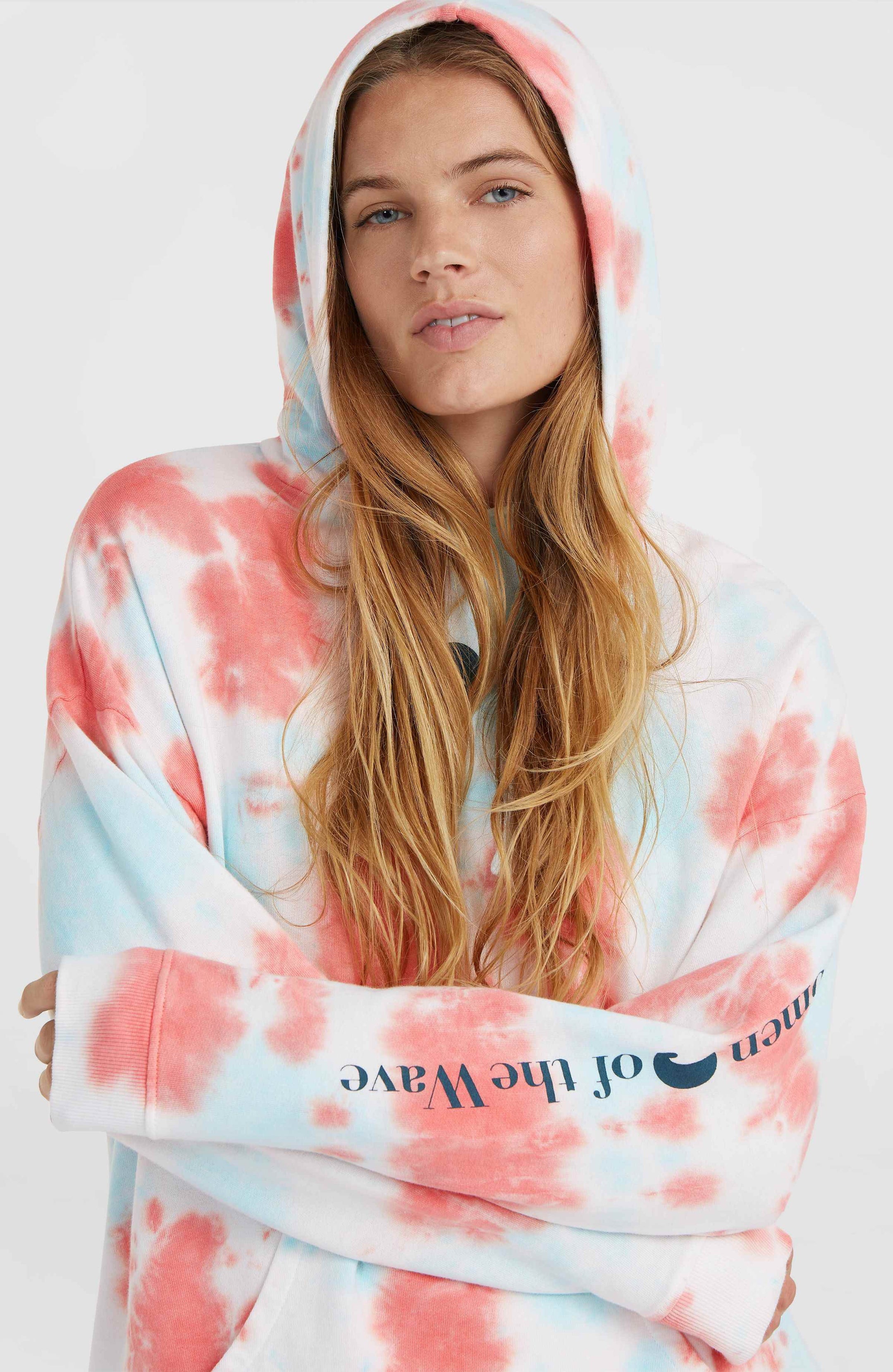Wow Hoodie - Pink Ice Cube Tie Dye