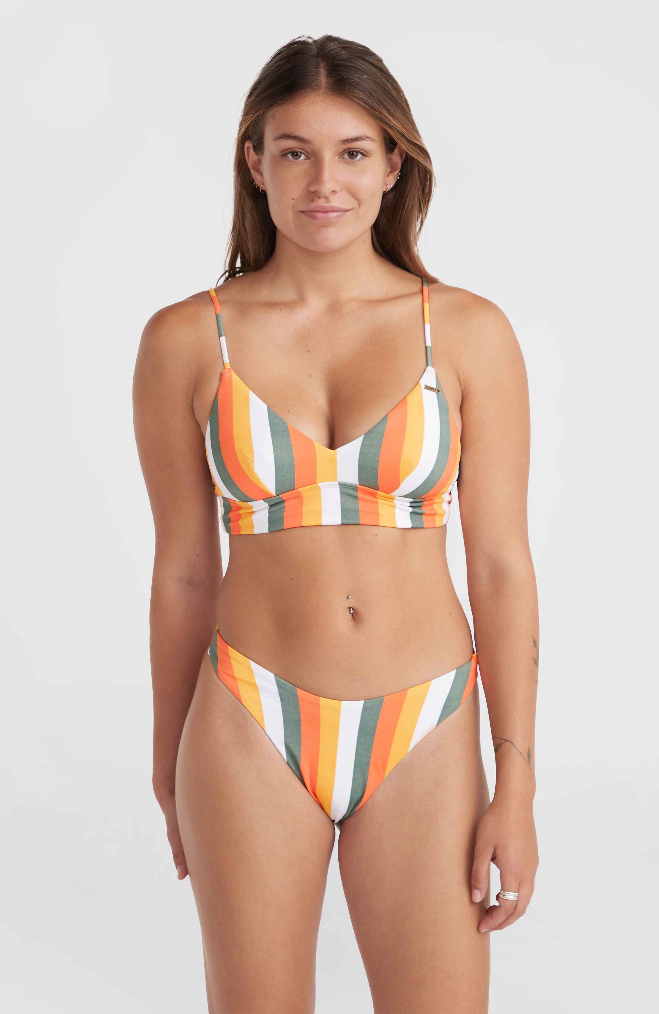 Wave Skye Bikini Set - Orange Multistripe