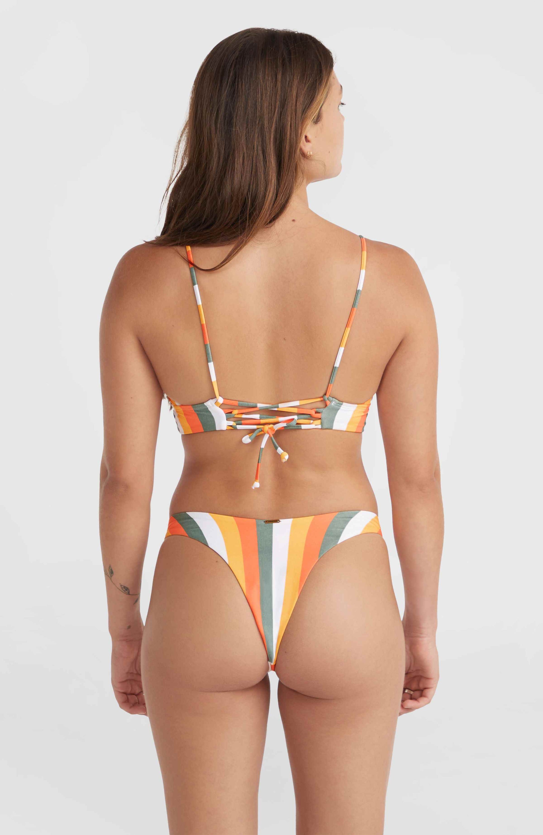 Wave Skye Bikini Set - Orange Multistripe