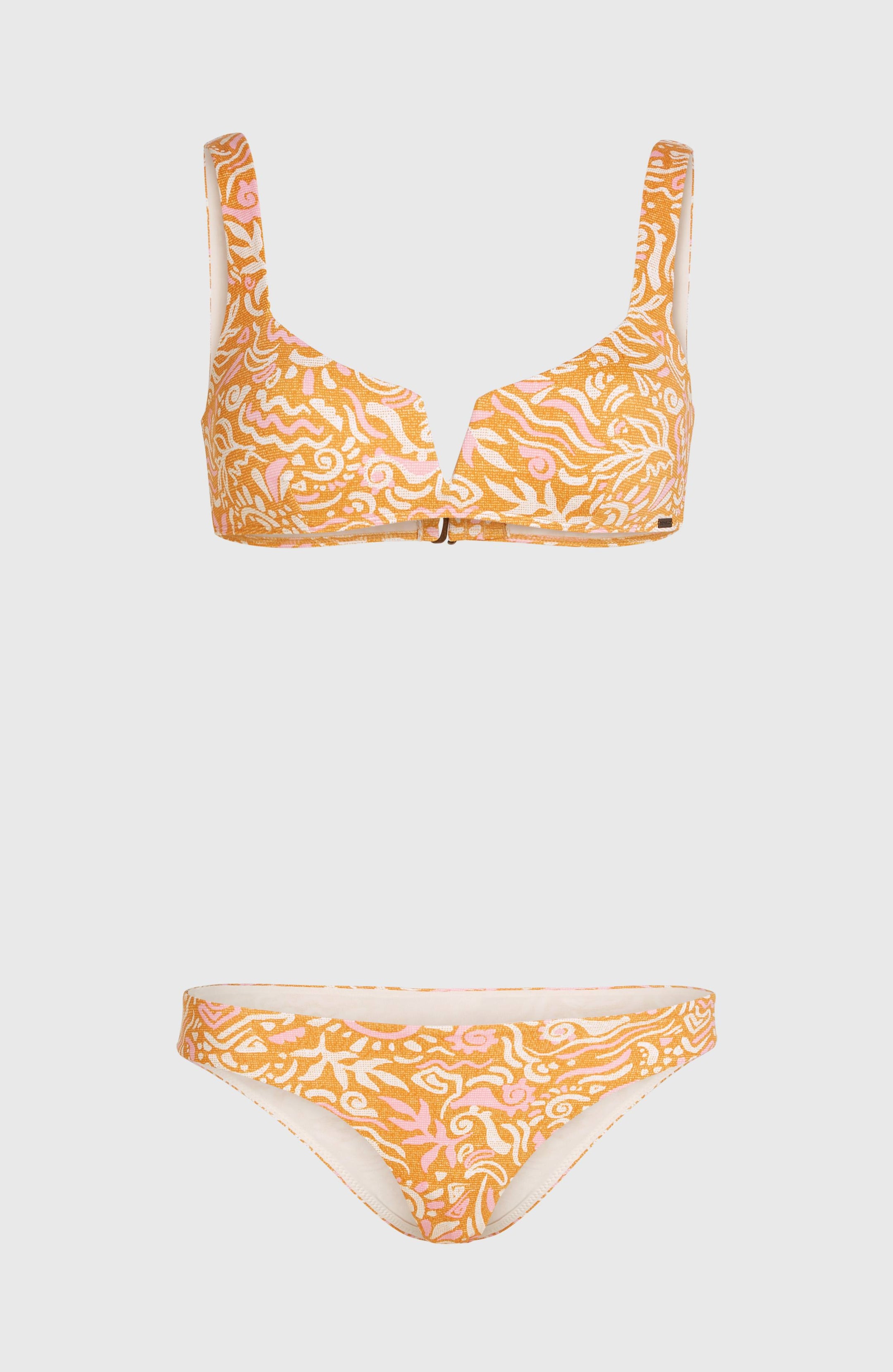 Wotw Popoyo Matira Bikini Set - Orange Abstract Wave