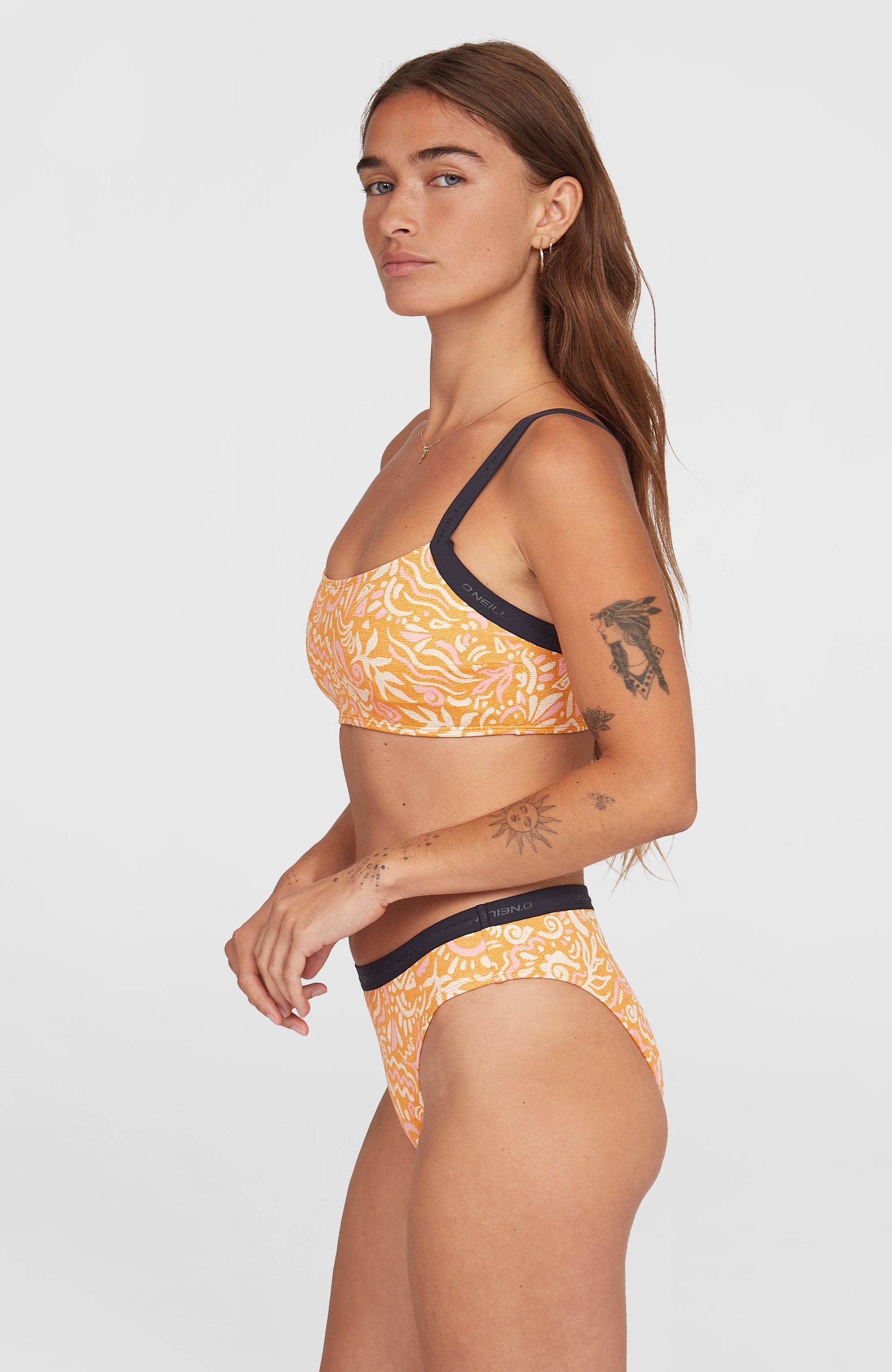 Sport Bikini Set - Orange Abstract Wave