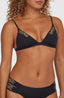Sea Side Boulder Embroidery Bikini Set - Black Out
