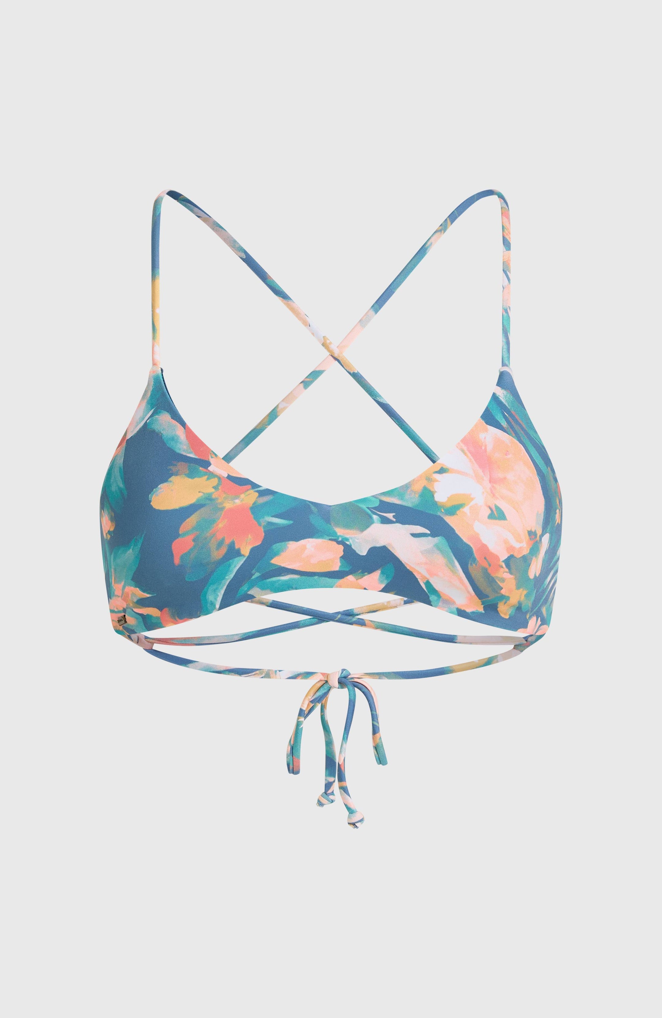 Huntington Bralette Top - Blue Painted Tropics