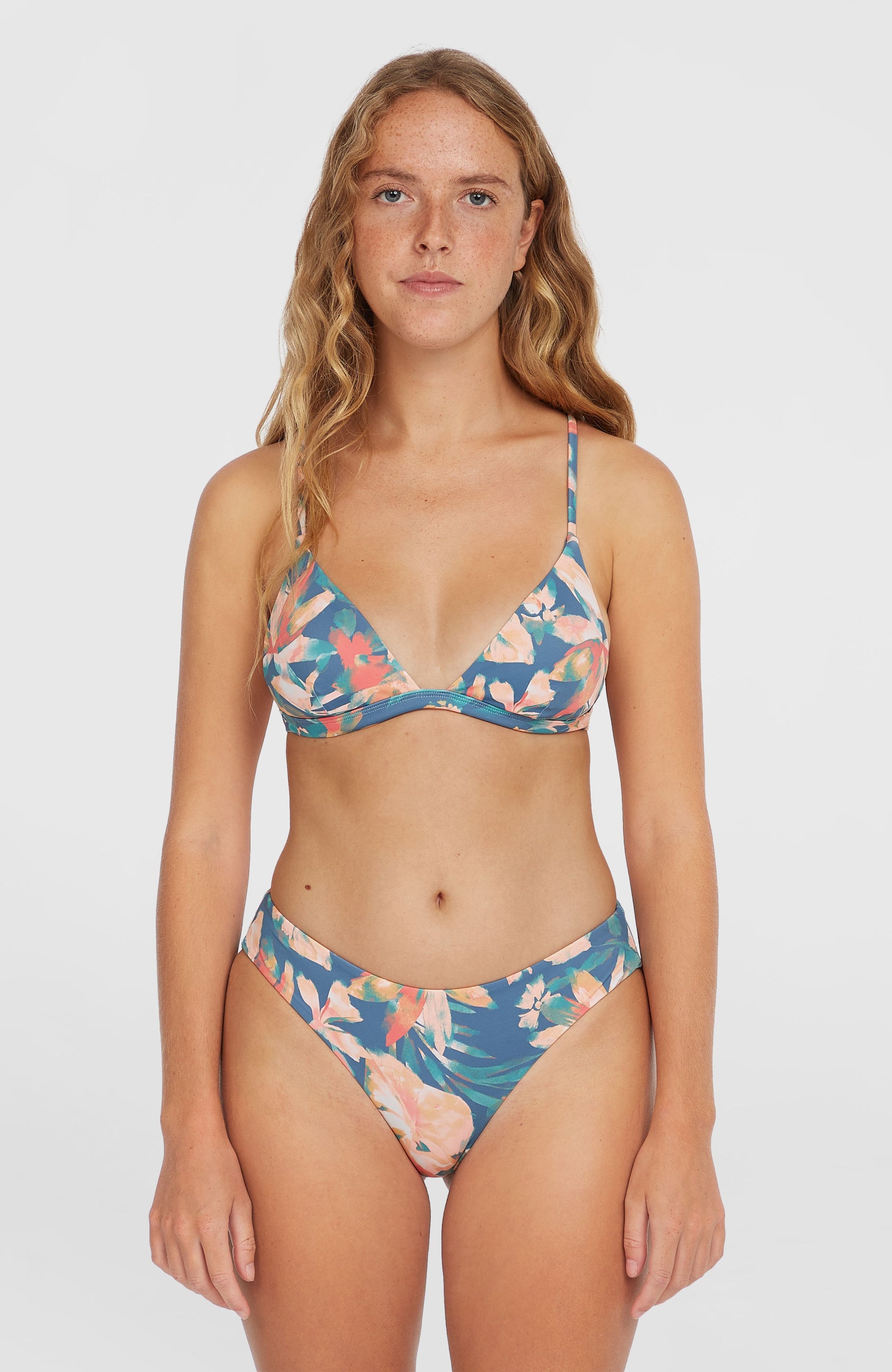 Seaside Tri Top - Blue Painted Tropics