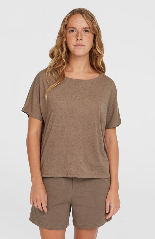 Essentials O'Neill Script Drape T-Shirt - Pure Cashmere